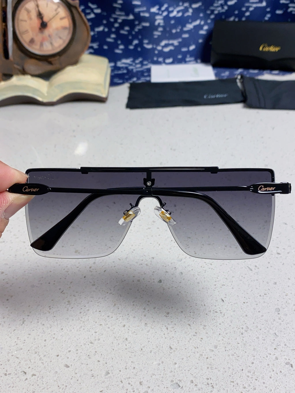 Cartier Fashion Silver Lens Sunglasses for Men - 358576 - detail image 5
