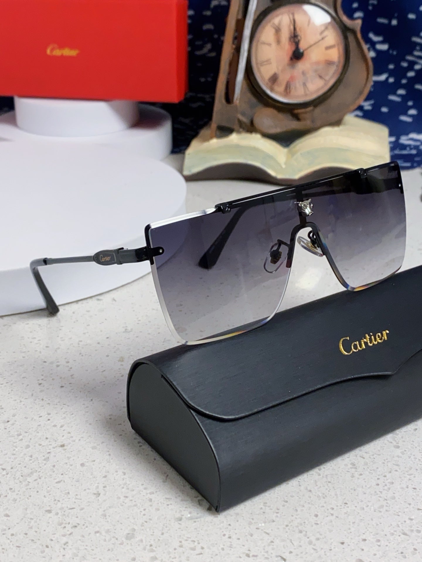 Cartier Fashion Silver Lens Sunglasses for Men - 358576 - detail image 10