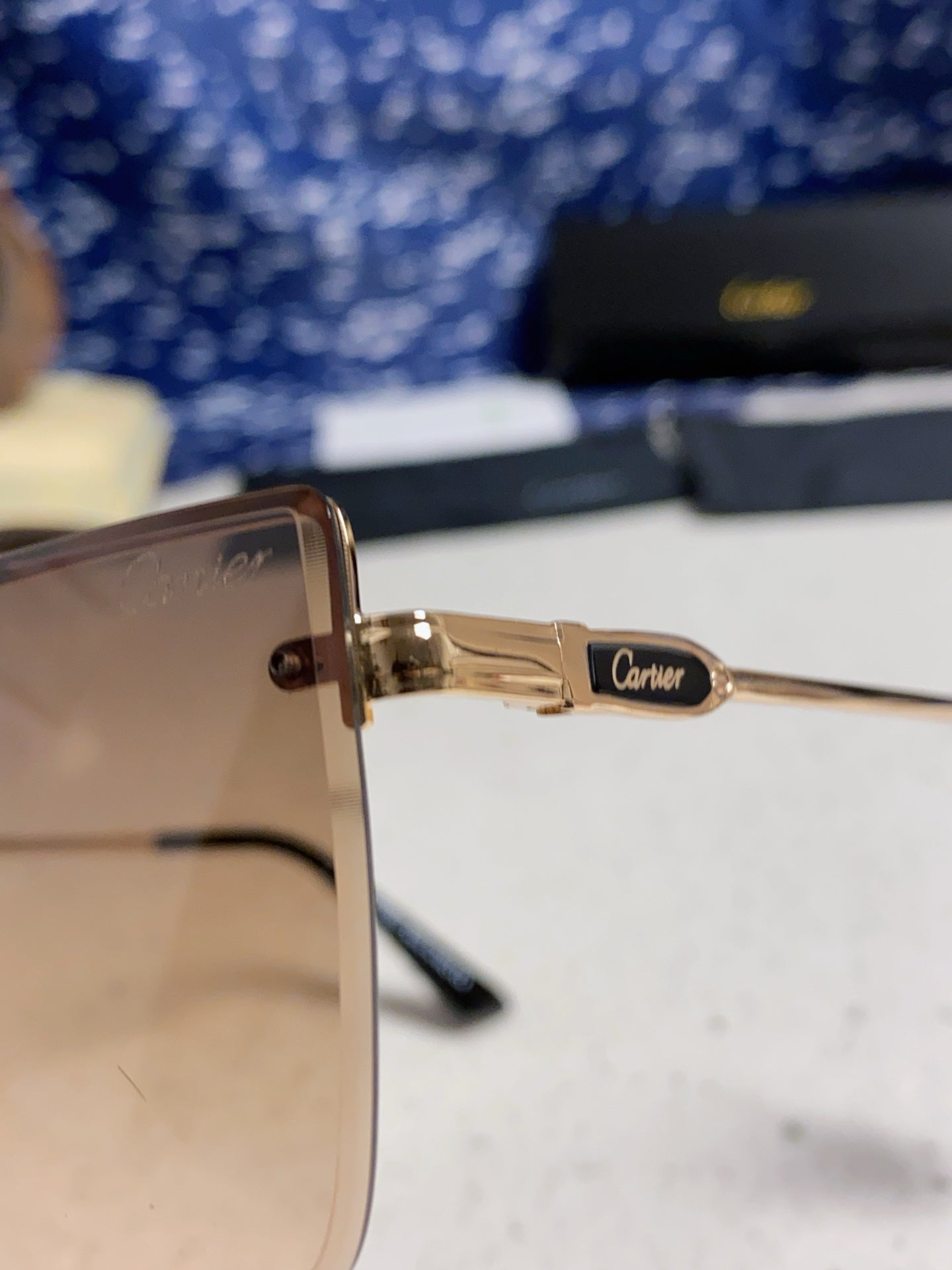 Cartier Fashion Brown Lens Sunglasses for Men - 358577 - detail image 7