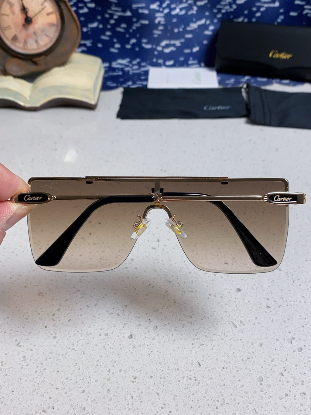 Cartier Fashion Brown Lens Sunglasses for Men - 358577 - detail image 5