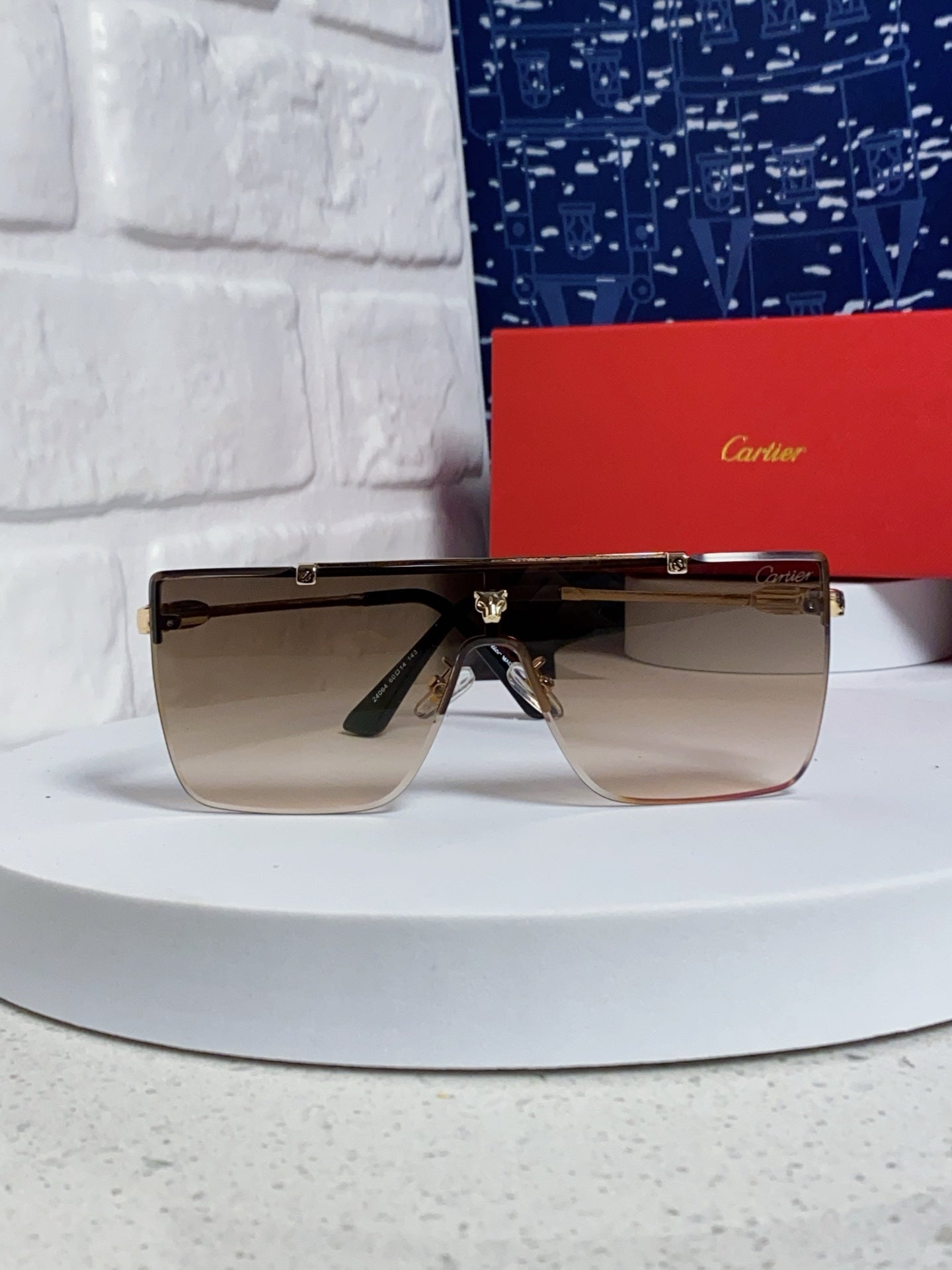Cartier Fashion Brown Lens Sunglasses for Men - 487206 - detail image 2