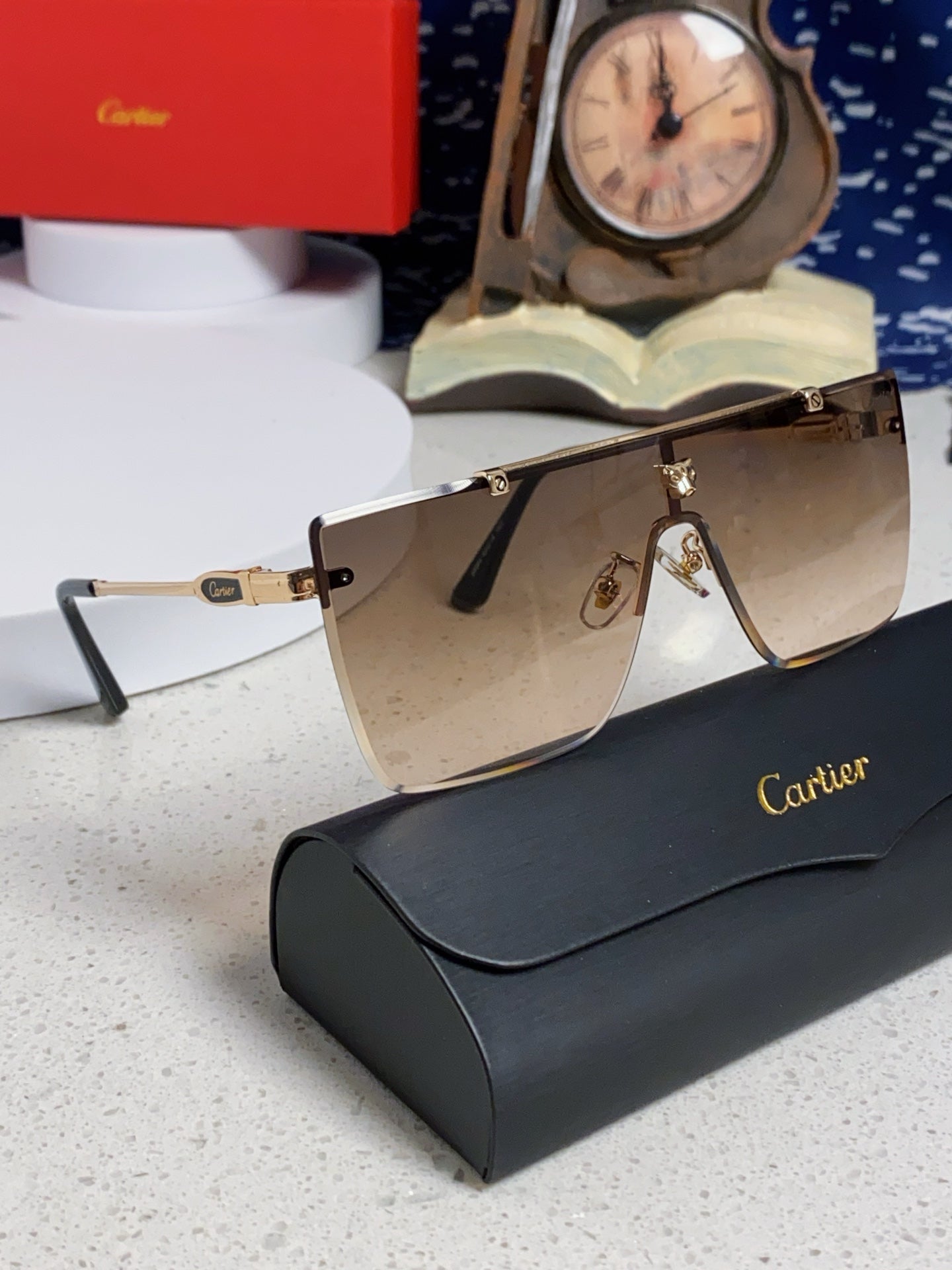 Cartier Fashion Brown Lens Sunglasses for Men - 358577 - detail image 10