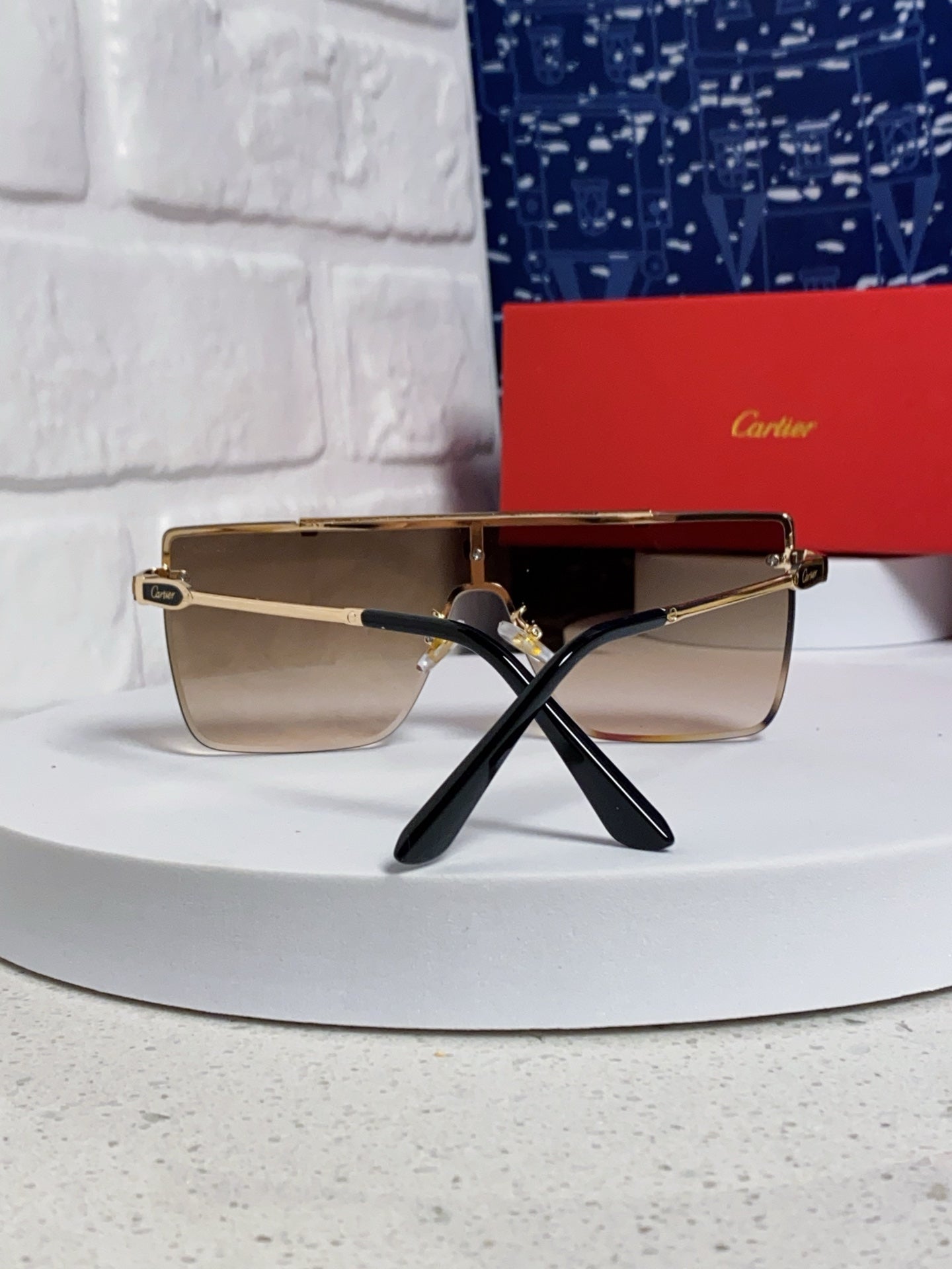Cartier Fashion Brown Lens Sunglasses for Men - 358577 - detail image 3