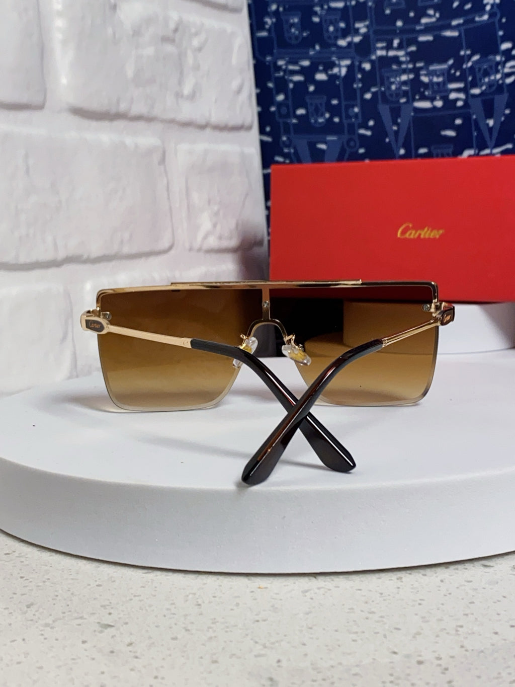 Cartier Fashion Brown Lens Sunglasses for Men - 358578 - detail image 3
