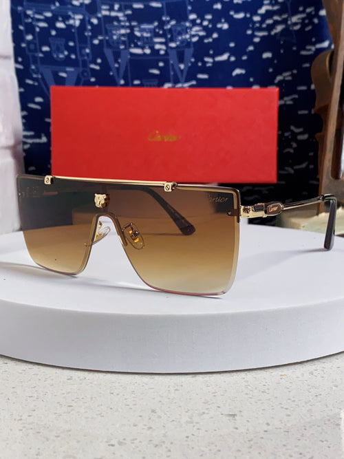 Cartier Fashion Brown Lens Sunglasses for Men