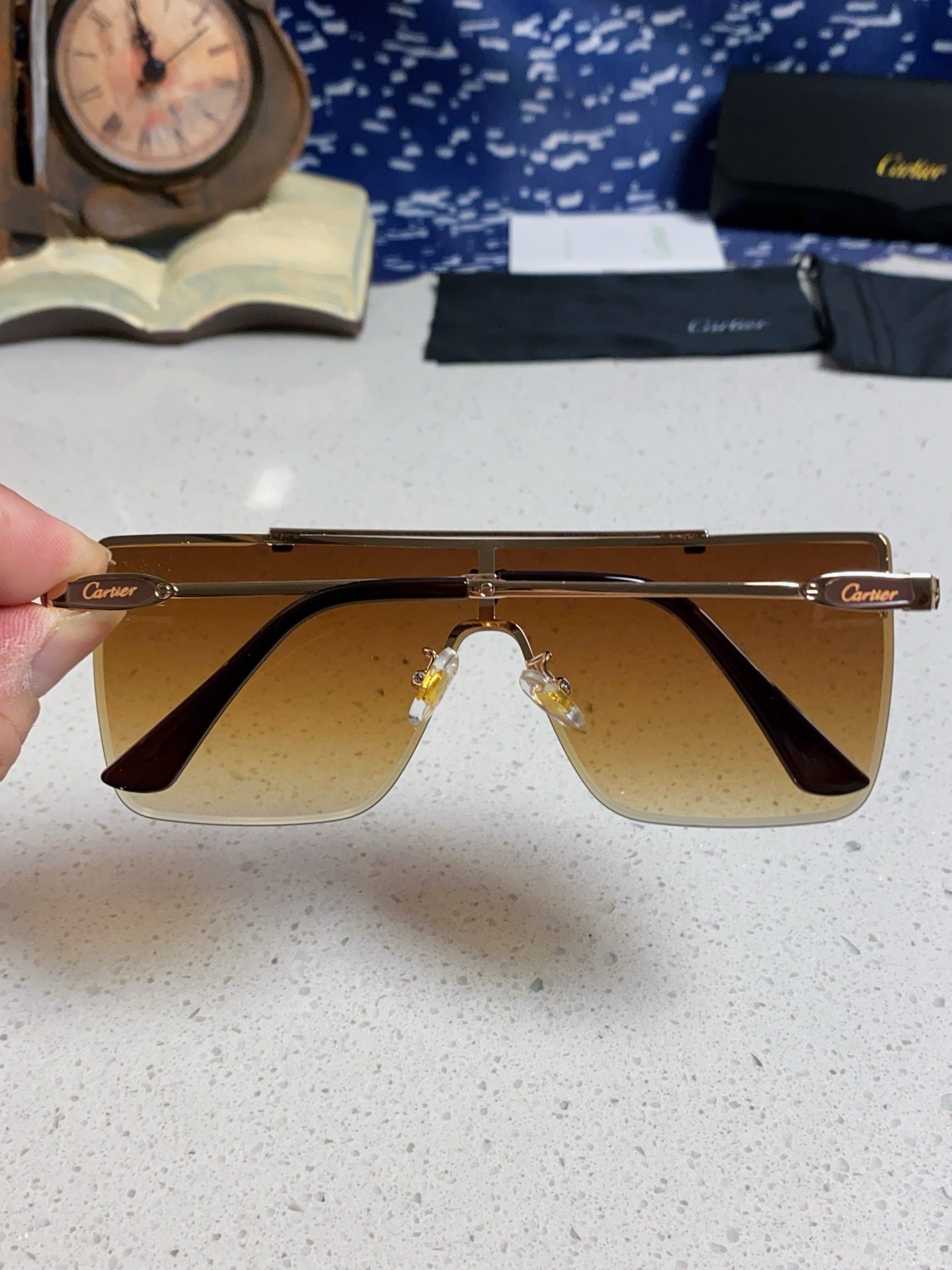 Cartier Fashion Brown Lens Sunglasses for Men - 358578 - detail image 5