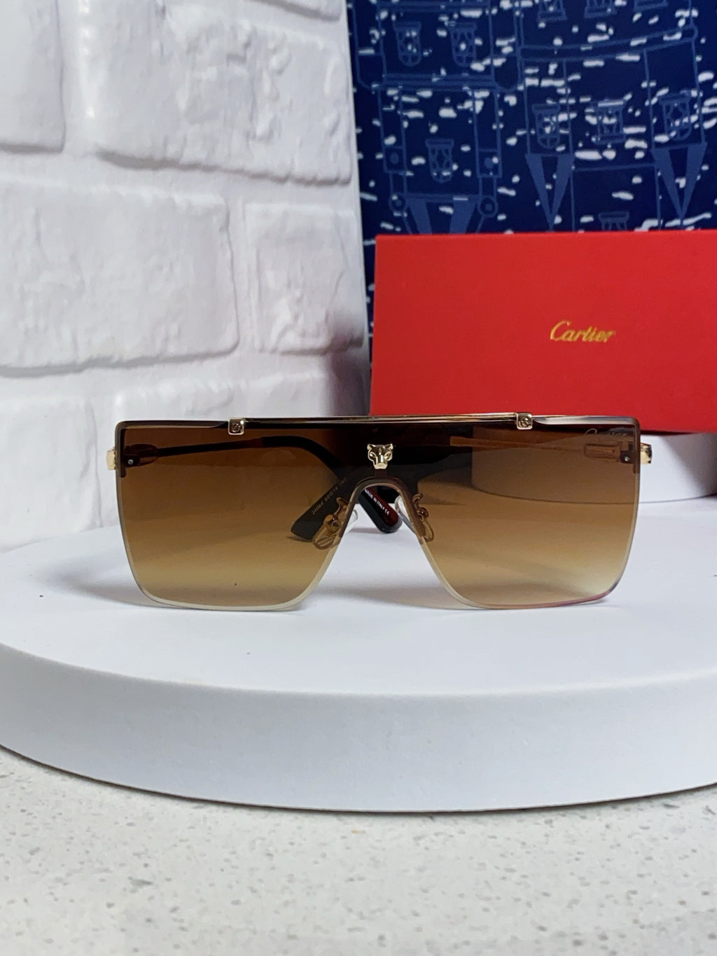 Cartier Fashion Brown Lens Sunglasses for Men - 358578 - detail image 2