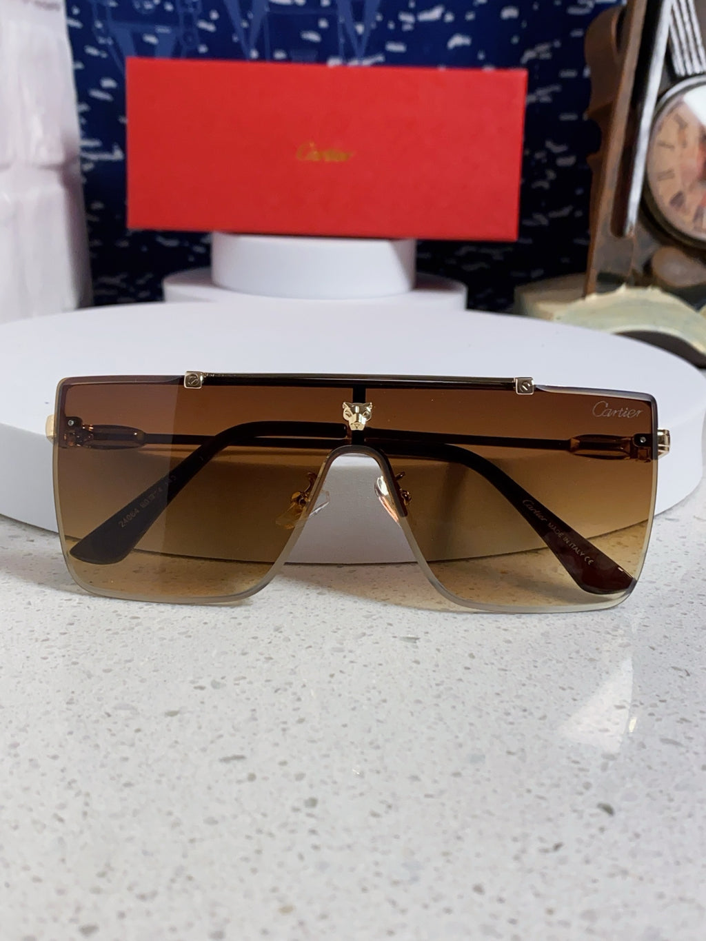 Cartier Fashion Brown Lens Sunglasses for Men - 358578 - detail image 9