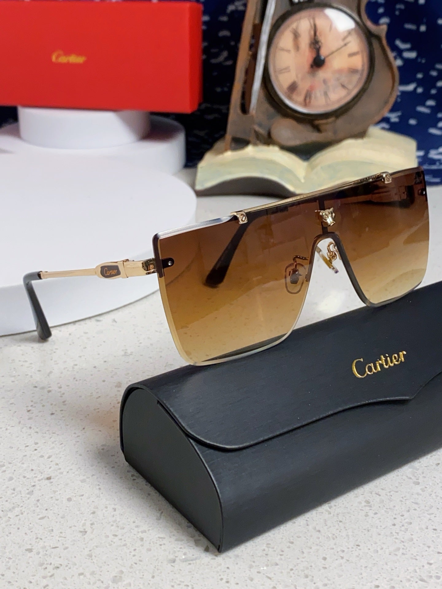 Cartier Fashion Brown Lens Sunglasses for Men - 358578 - detail image 10