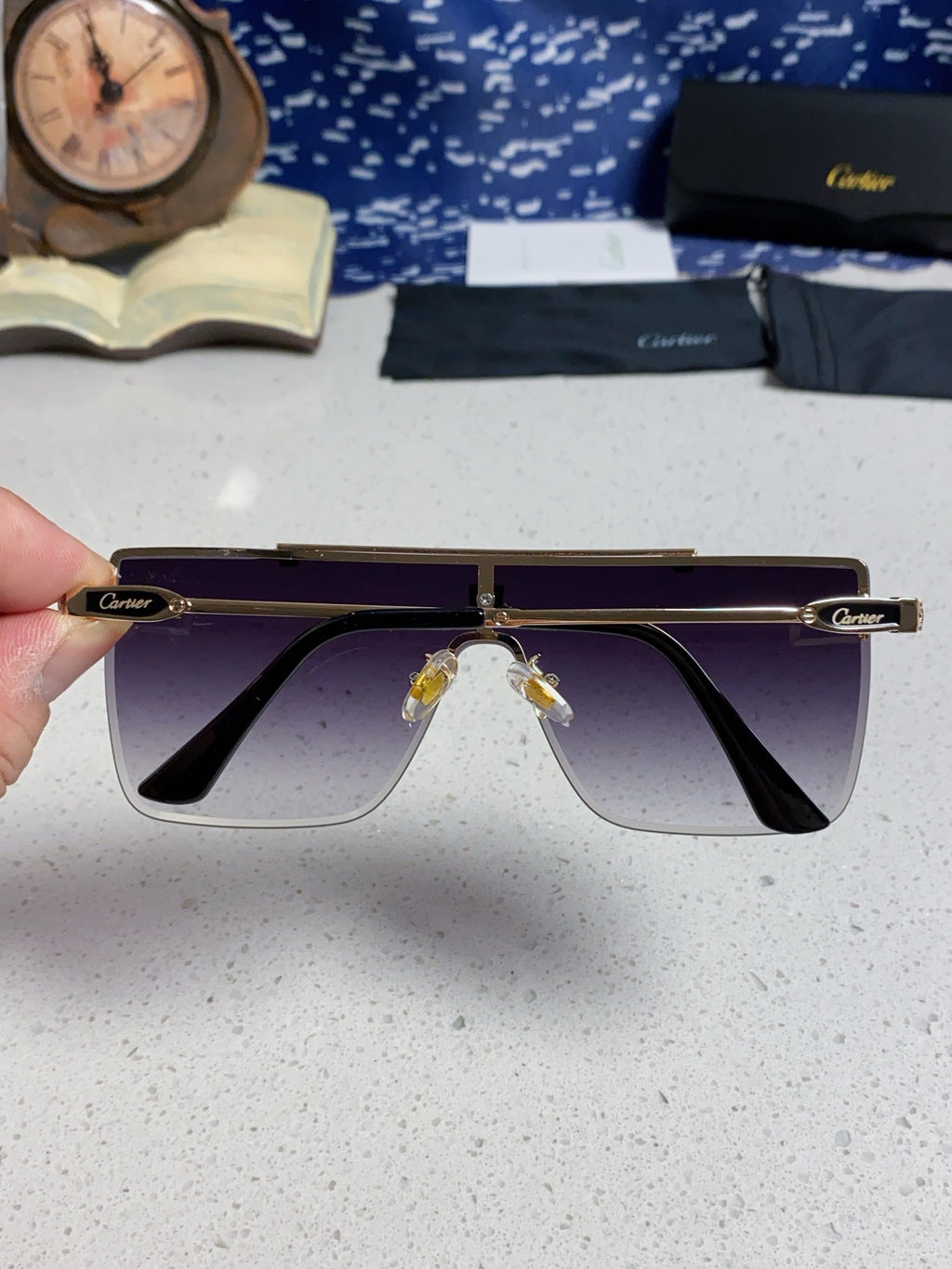 Cartier Fashion Purple Lens Sunglasses for Men - 432383 - detail image 5