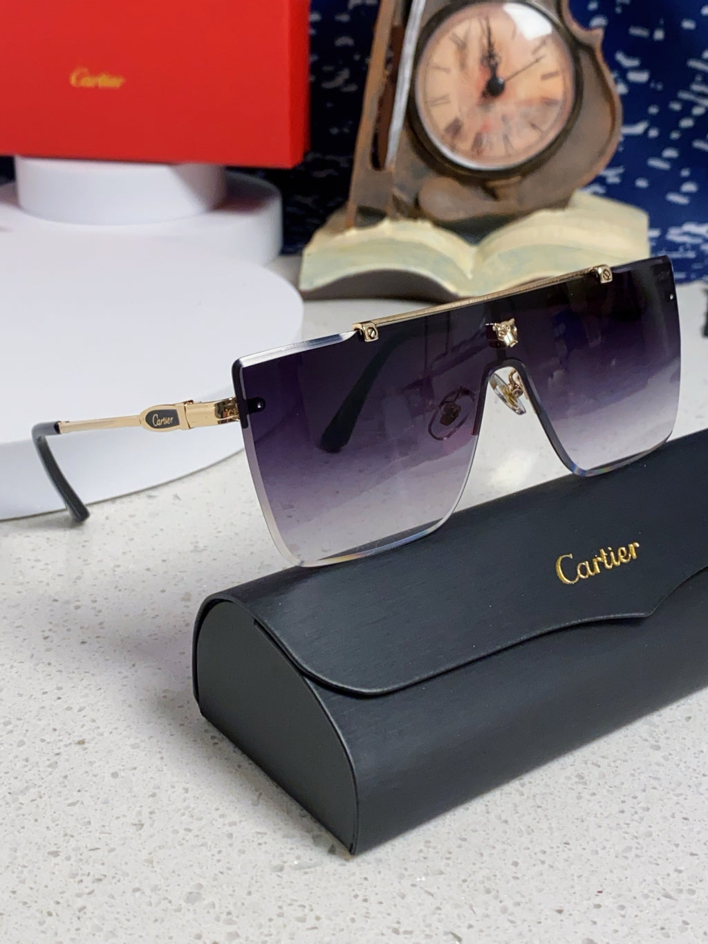 Cartier Fashion Purple Lens Sunglasses for Men - detail image 10