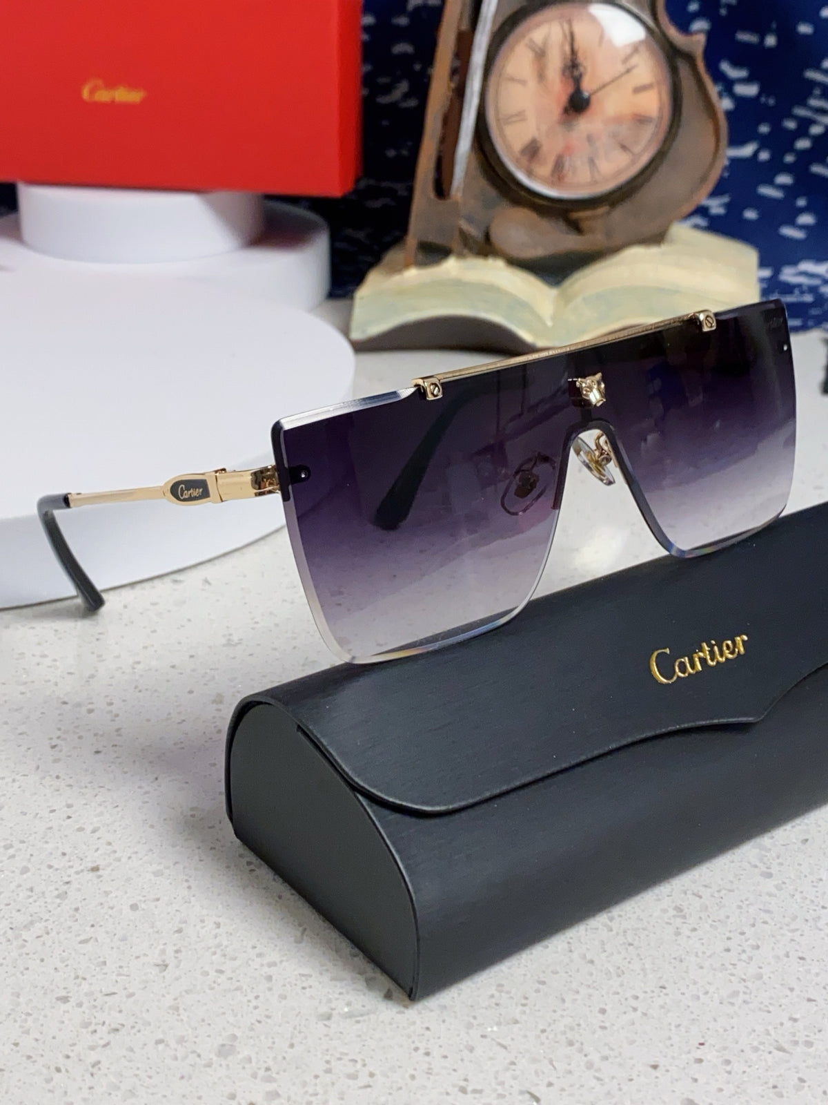 Cartier Fashion Purple Lens Sunglasses for Men - 358579 - detail image 10