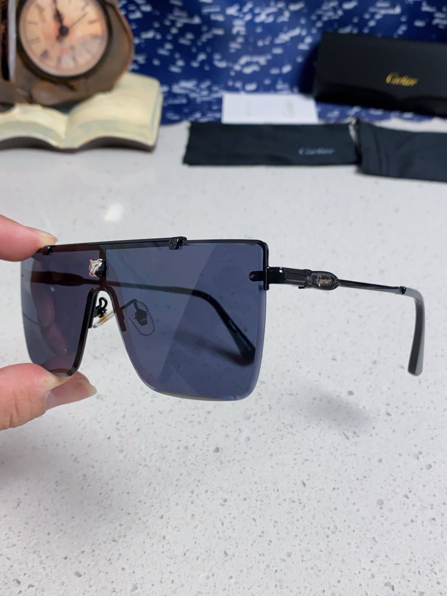 Cartier Fashion Blue Lens Sunglasses for Men - 358580 - detail image 6