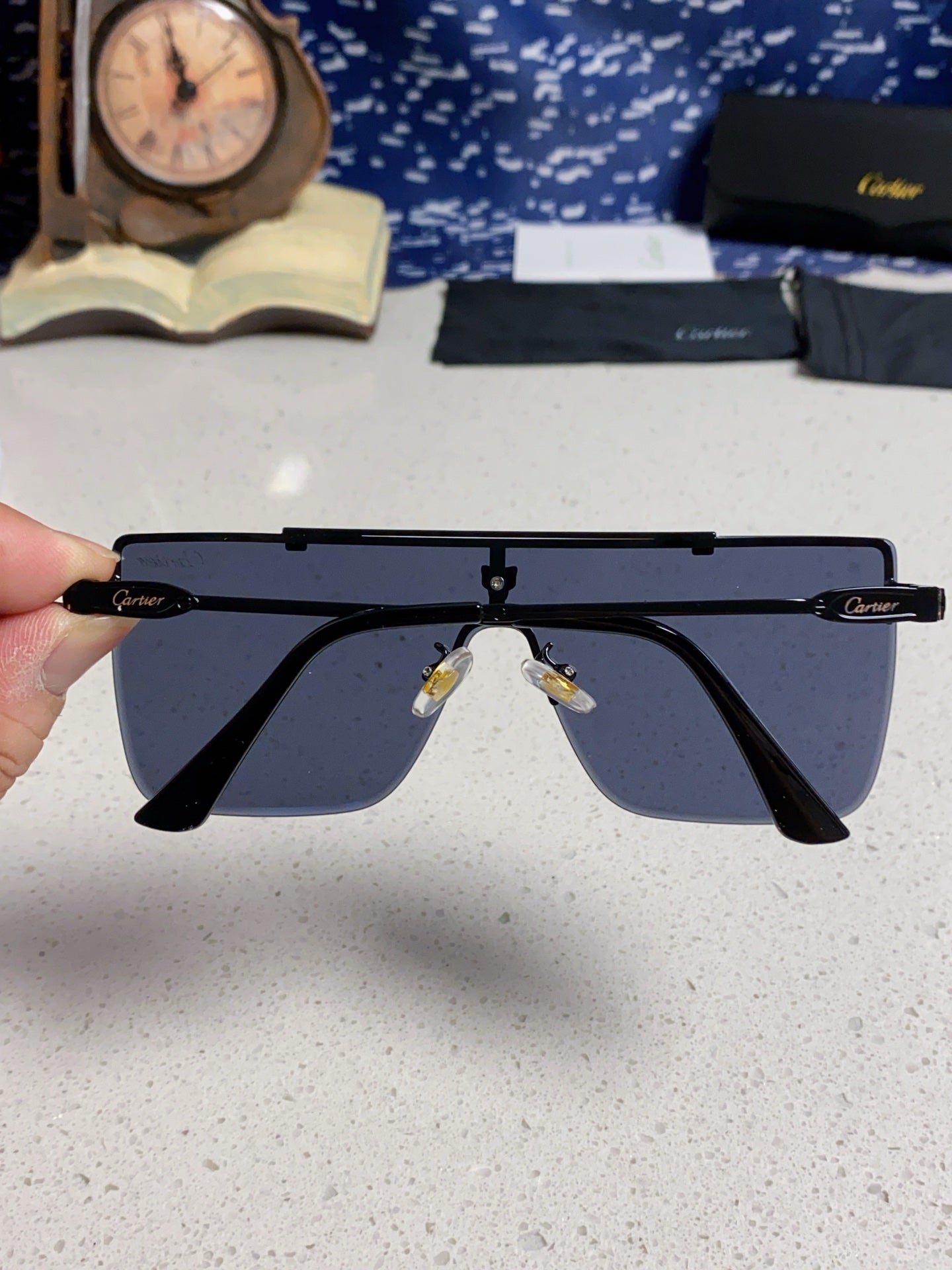 Cartier Fashion Blue Lens Sunglasses for Men - 358580 - detail image 5