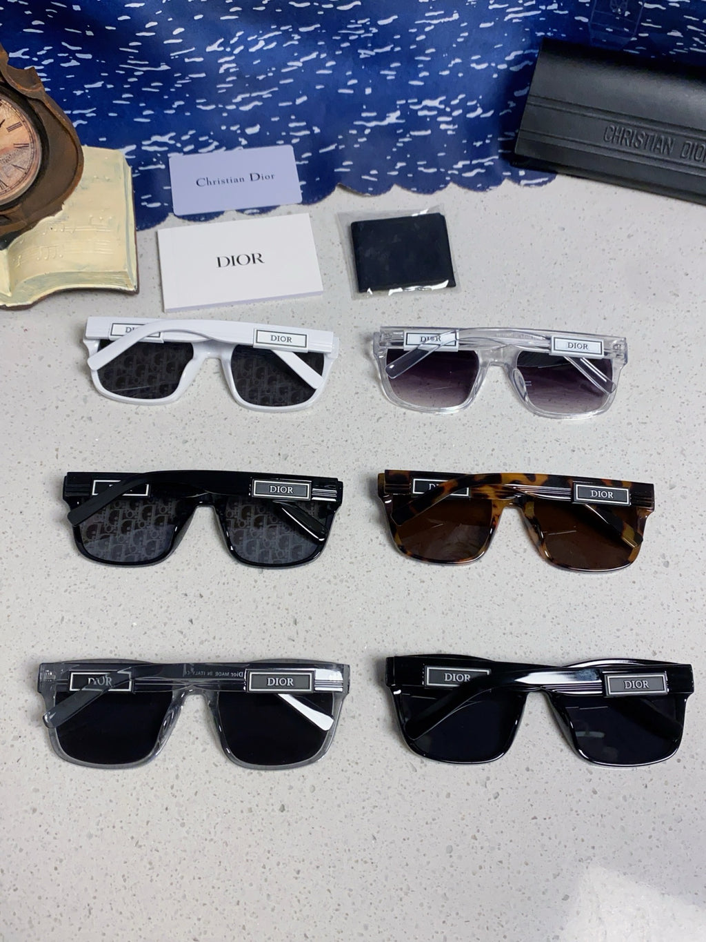 Dior Acetate Square Gray Lens Sunglasses for Men & Women - detail image 11