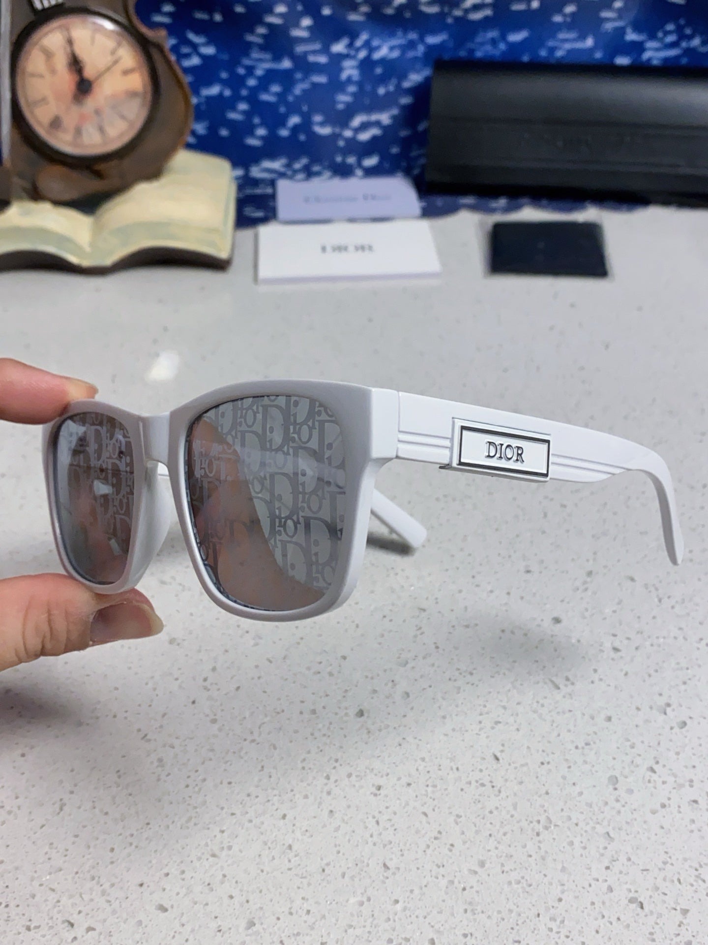 Dior Acetate Square Gray Lens Sunglasses for Men & Women - 486733 - detail image 5