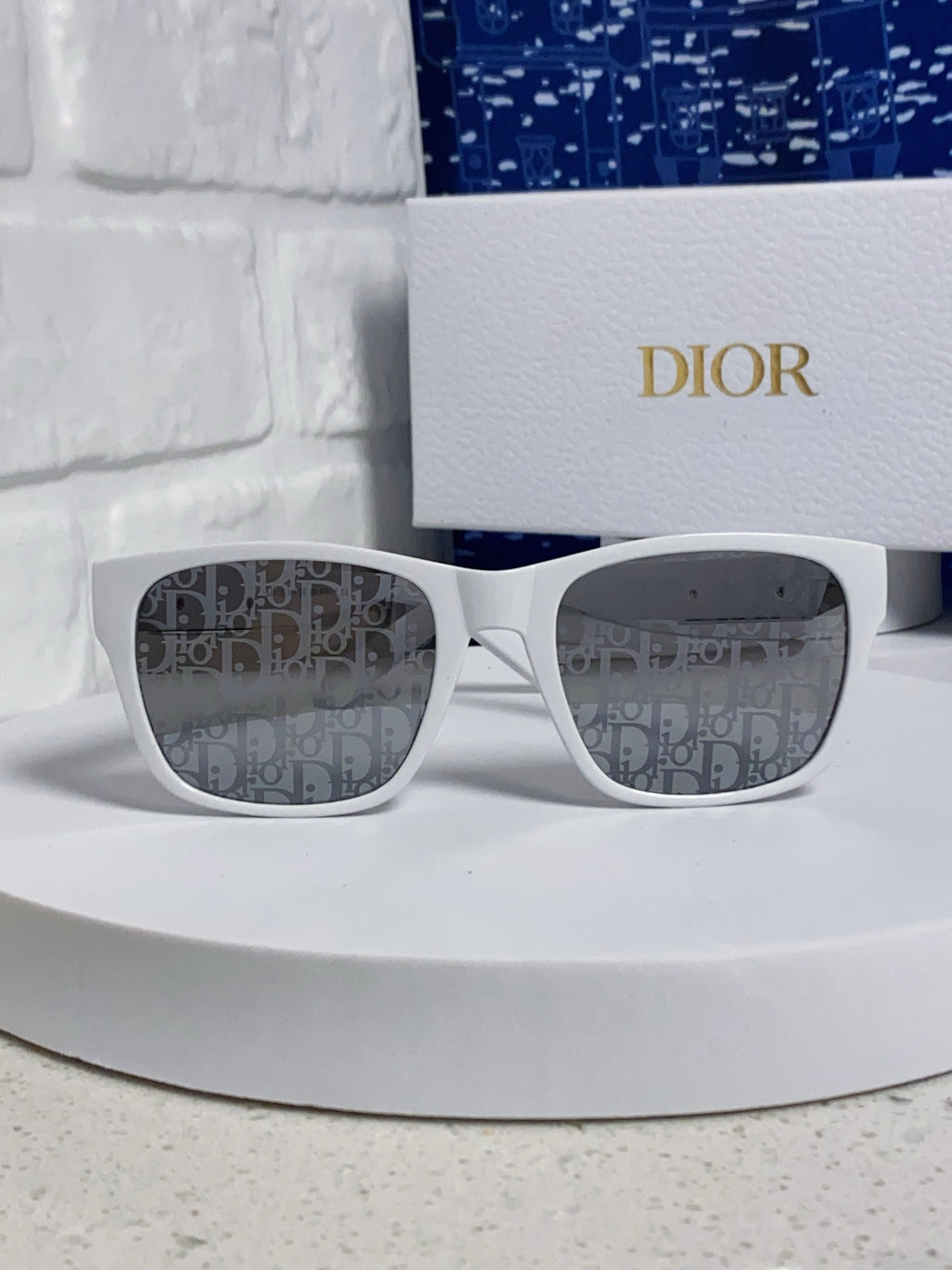 Dior Acetate Square Gray Lens Sunglasses for Men & Women - 486733