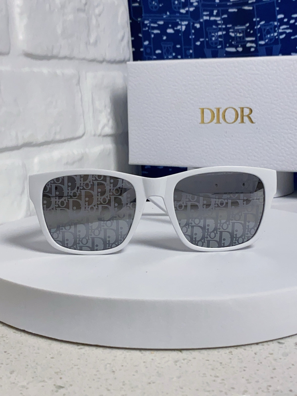 Dior Acetate Square Gray Lens Sunglasses for Men & Women - 486733
