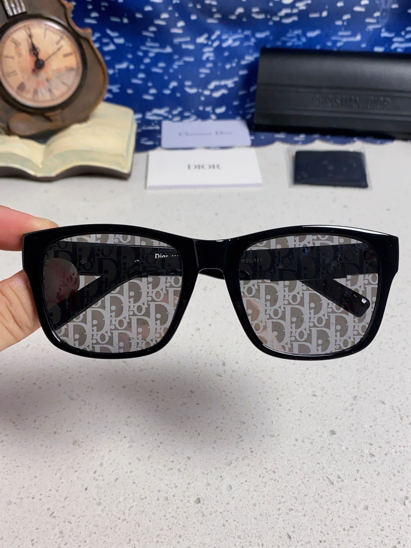 Dior Acetate Square Black Lens Sunglasses for Men & Women - 486734 - detail image 5