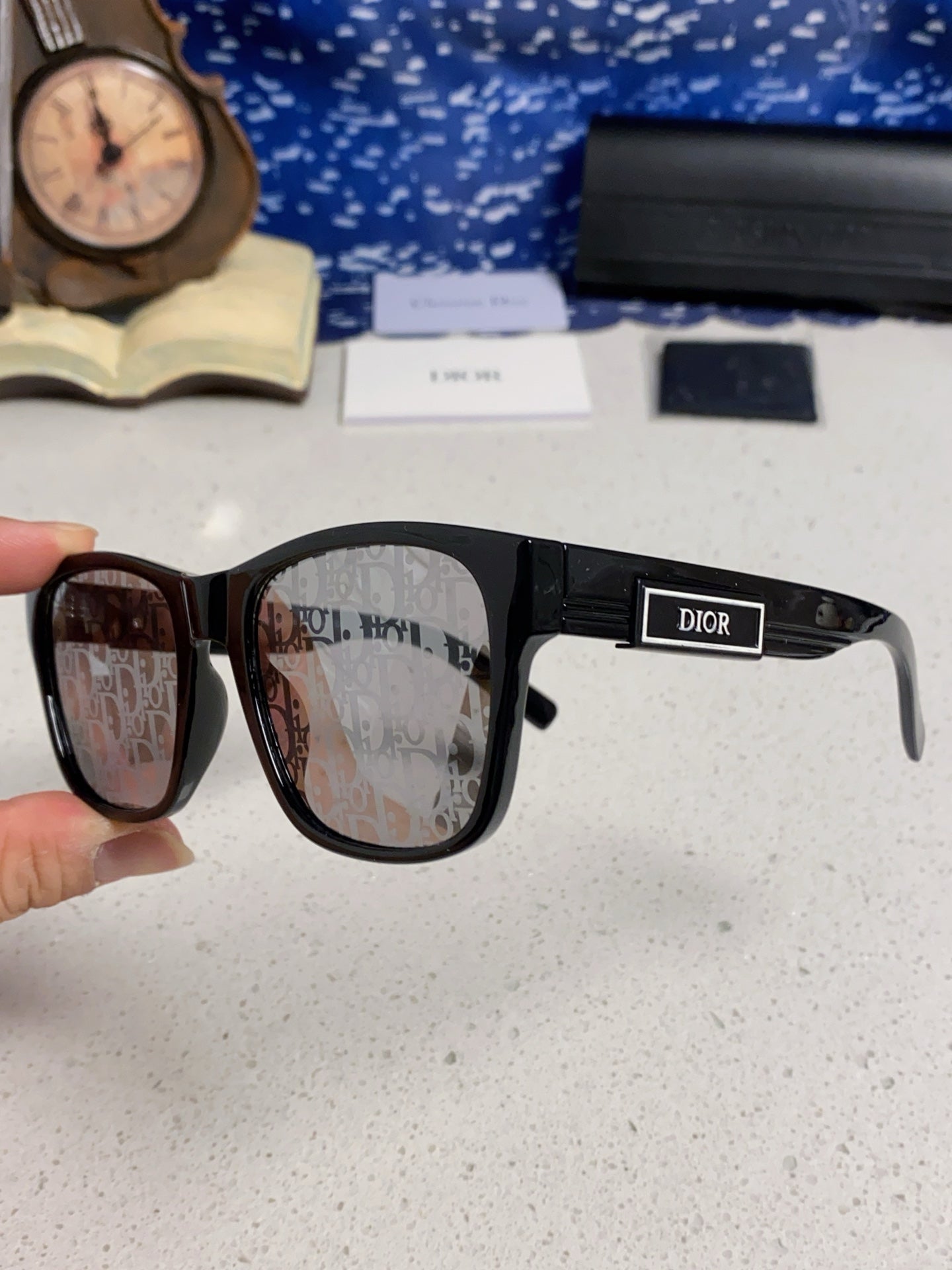 Dior Acetate Square Black Lens Sunglasses for Men & Women - 486734 - detail image 7