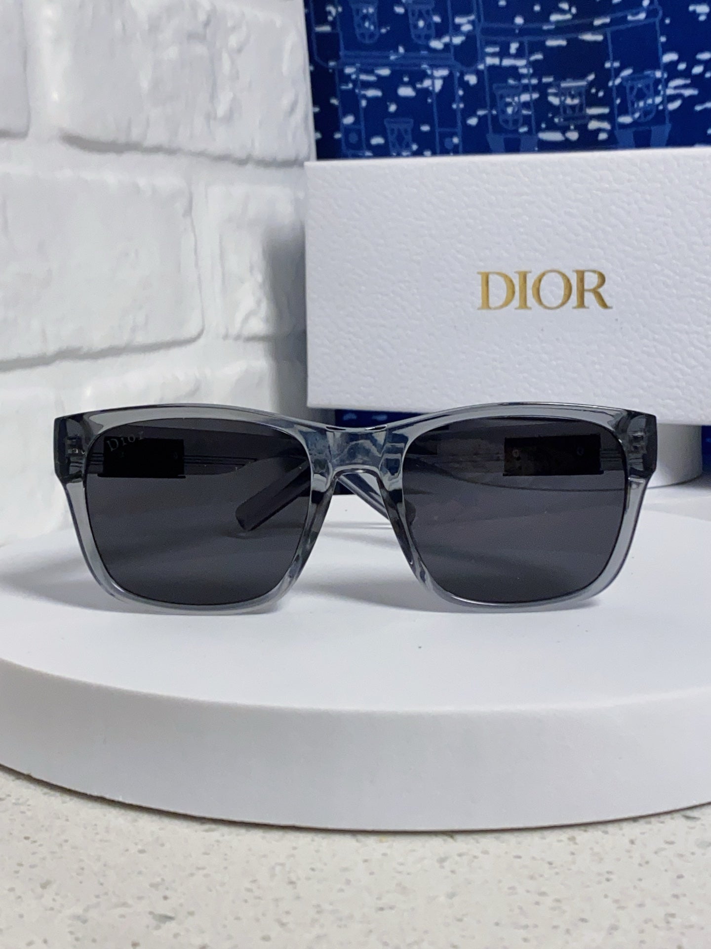 Dior Acetate Square Gray Lens Sunglasses for Men & Women - 358195 - detail image 2