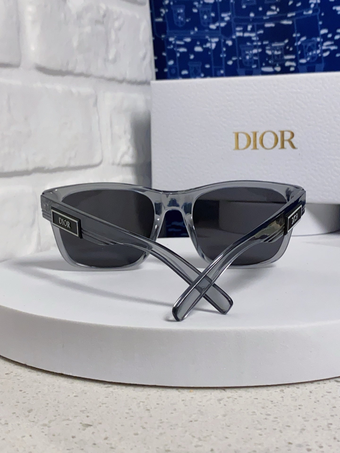 Dior Acetate Square Gray Lens Sunglasses for Men & Women - 358195 - detail image 3