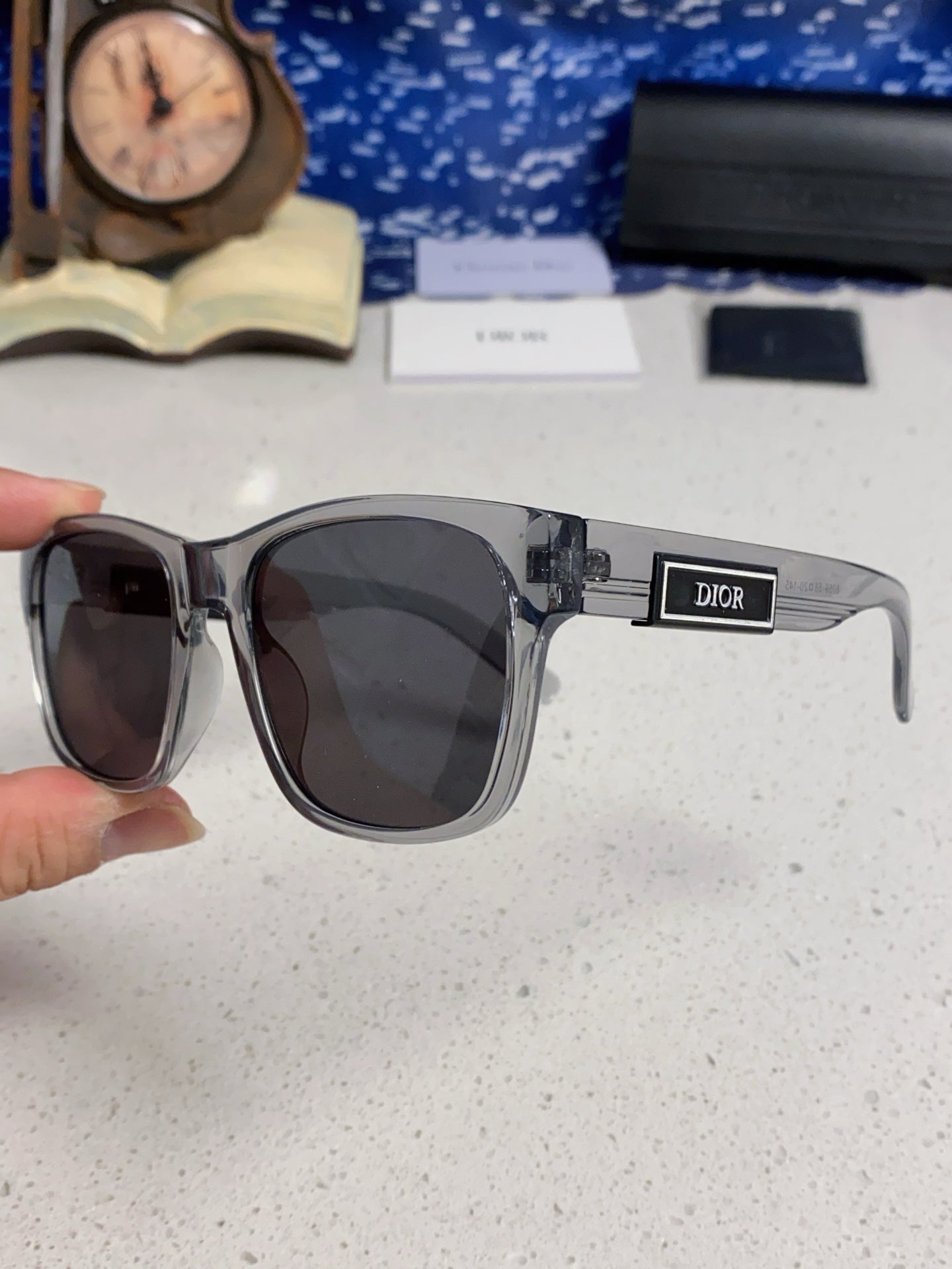 Dior Acetate Square Gray Lens Sunglasses for Men & Women - 486735 - detail image 6