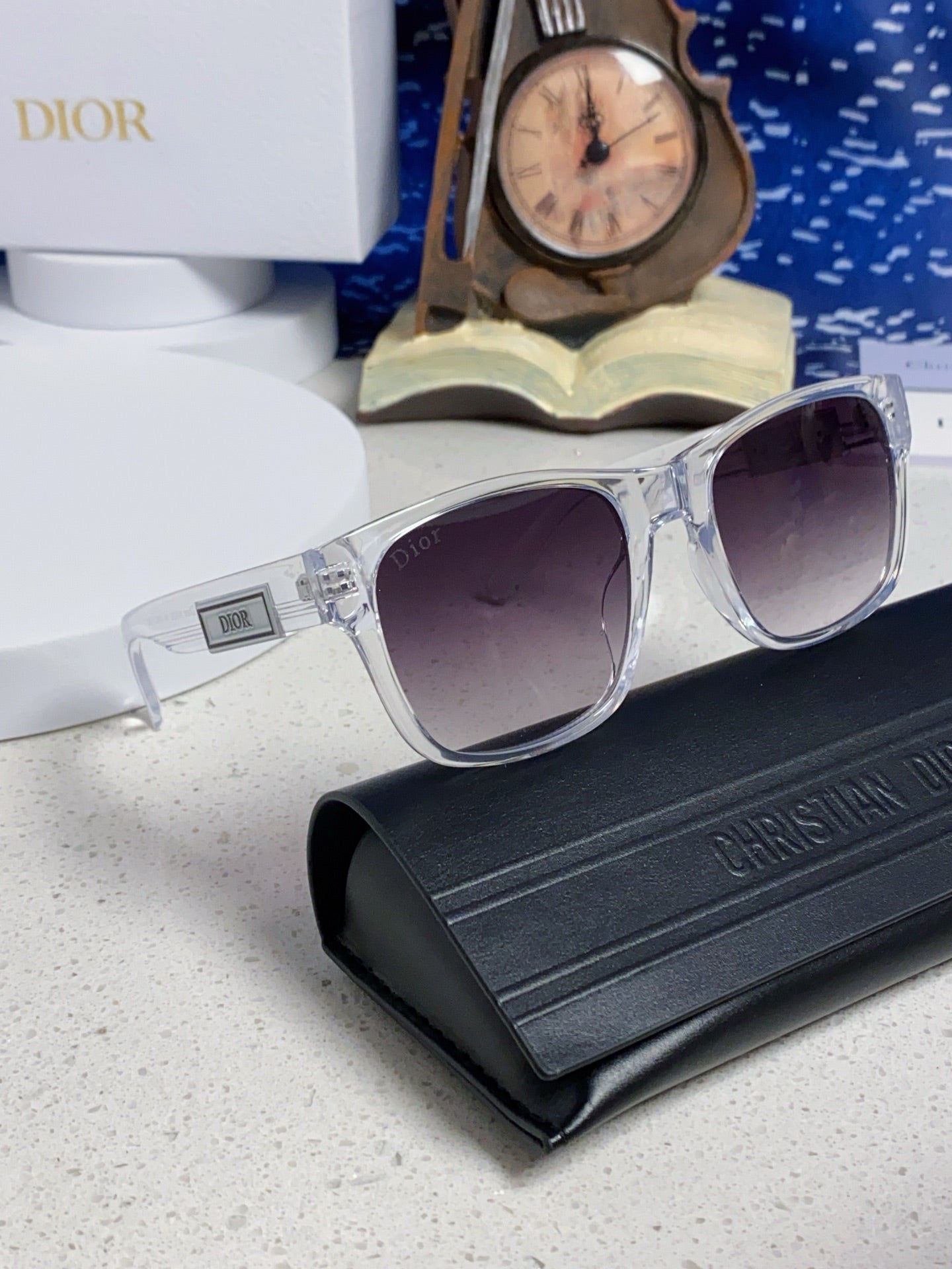 Dior Acetate Square Gray Lens Sunglasses for Men & Women - 358196 - detail image 10