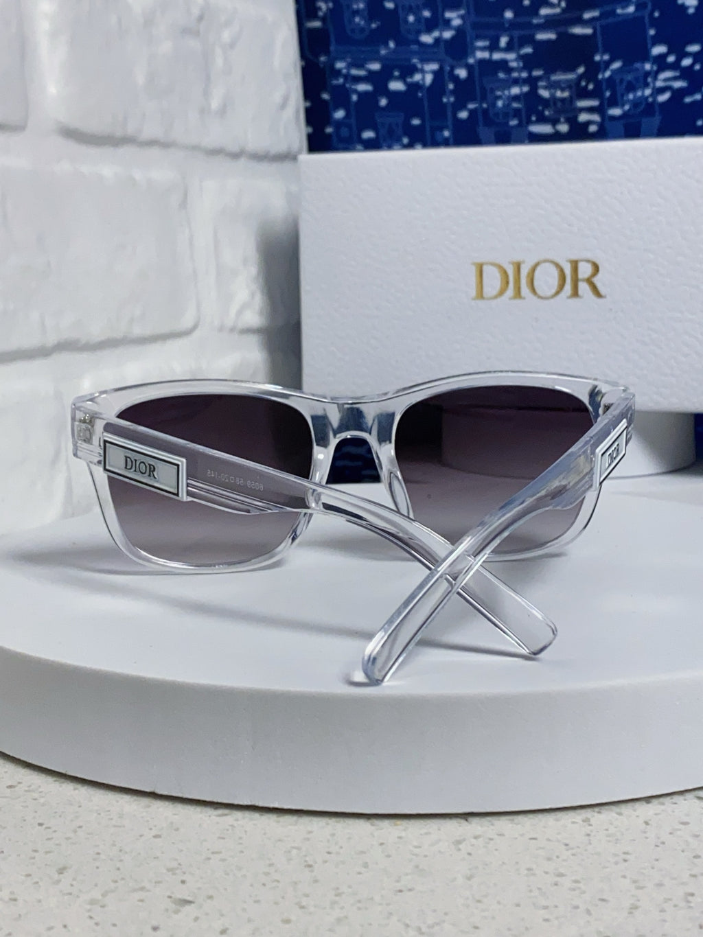 Dior Acetate Square Gray Lens Sunglasses for Men & Women - 358196 - detail image 3