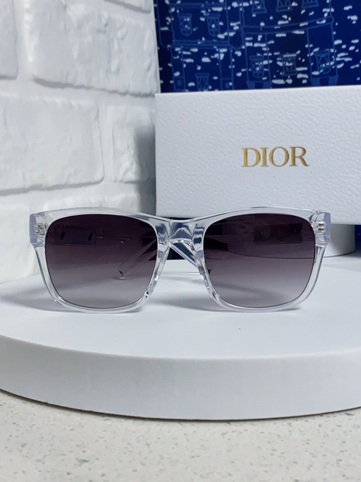 Dior Acetate Square Gray Lens Sunglasses for Men & Women - detail image 2