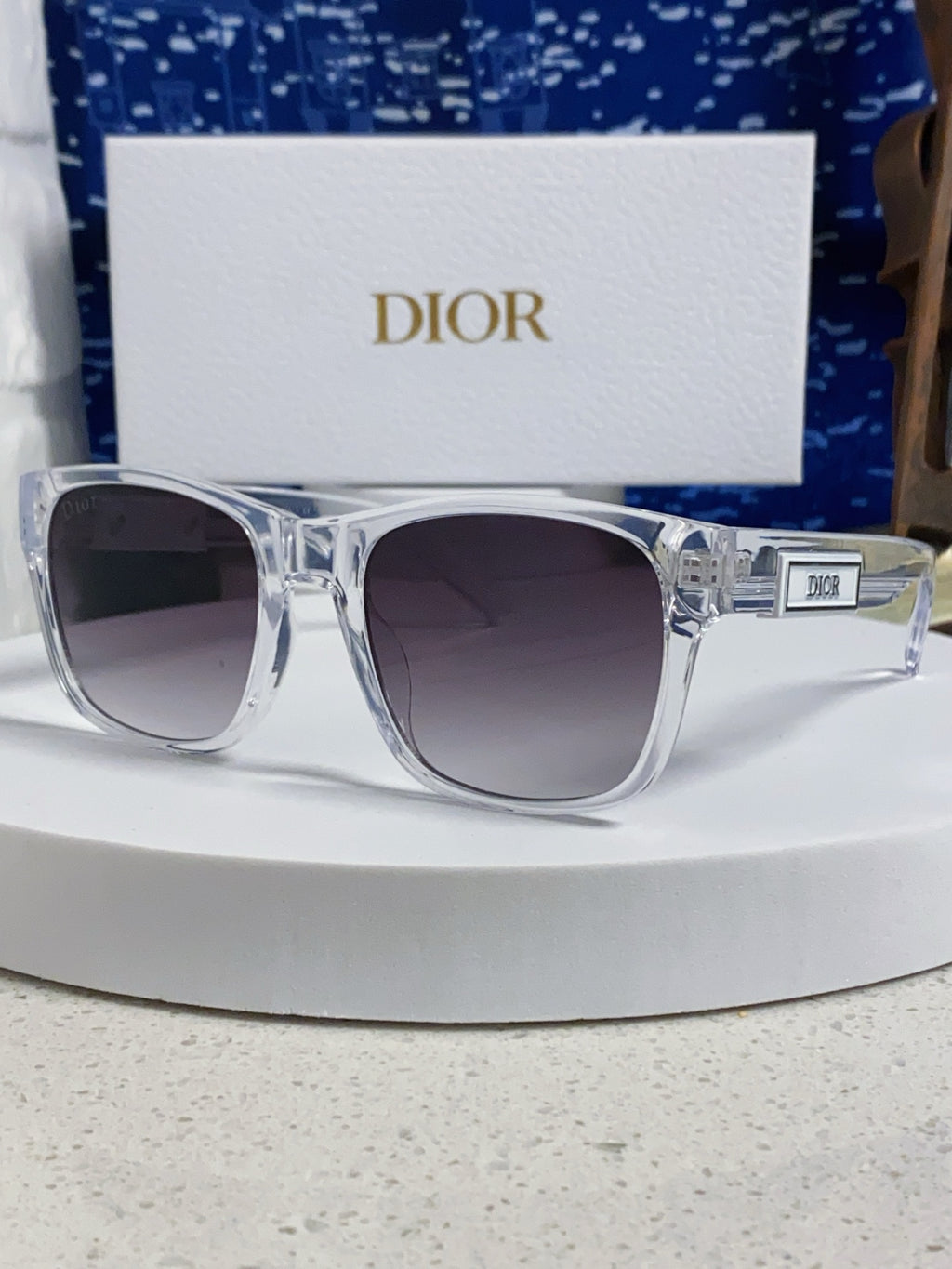 Dior Acetate Square Gray Lens Sunglasses for Men & Women