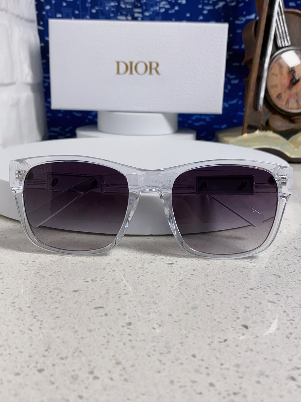 Dior Acetate Square Gray Lens Sunglasses for Men & Women - detail image 9