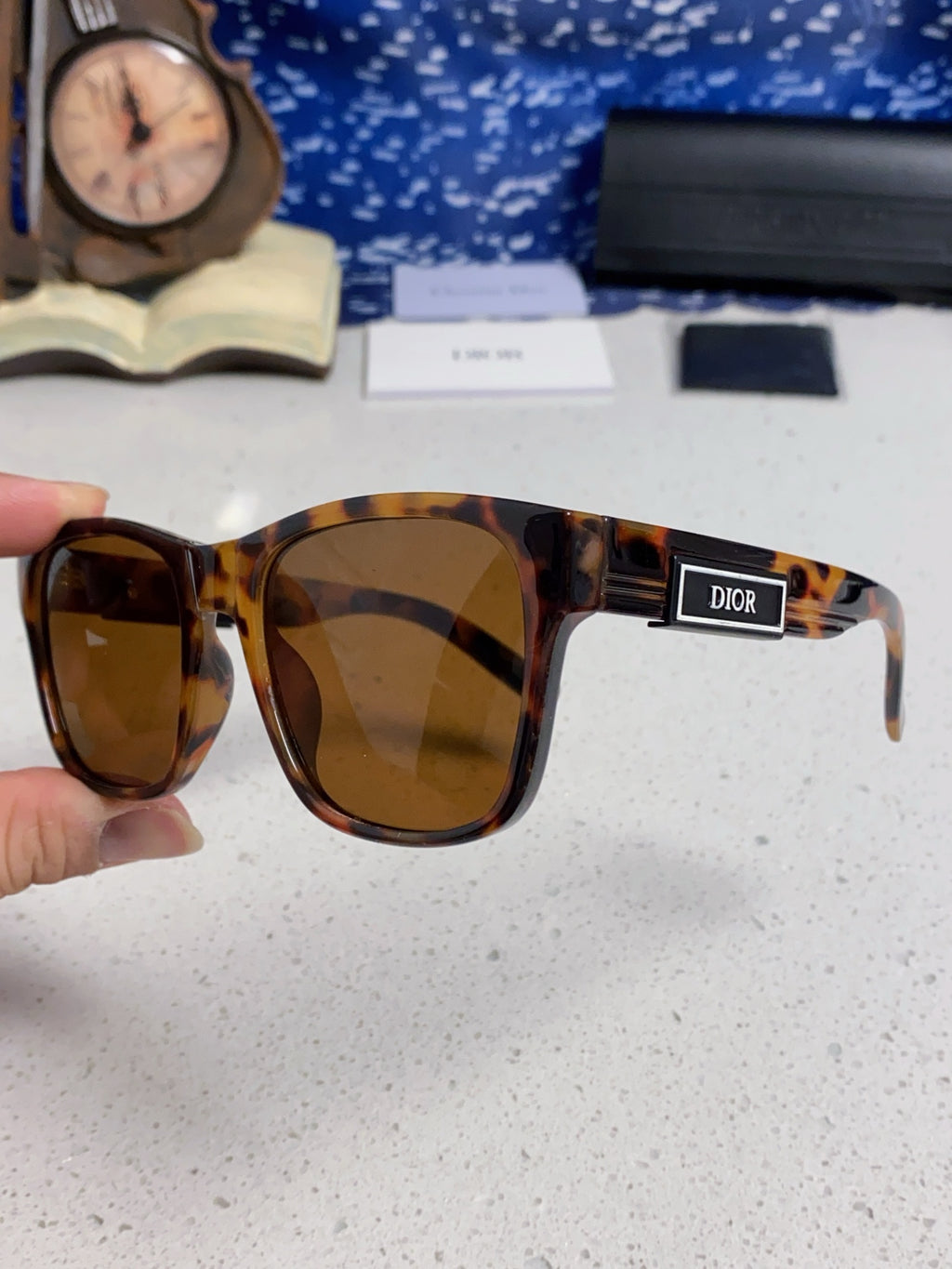 Dior Acetate Square Brown Lens Sunglasses for Men & Women - 358197 - detail image 6