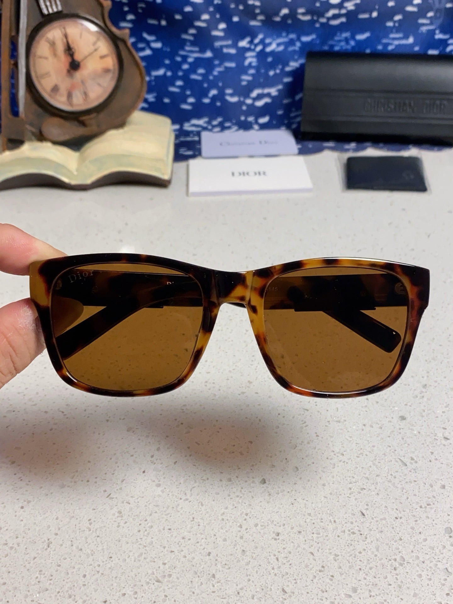 Dior Acetate Square Brown Lens Sunglasses for Men & Women - detail image 4