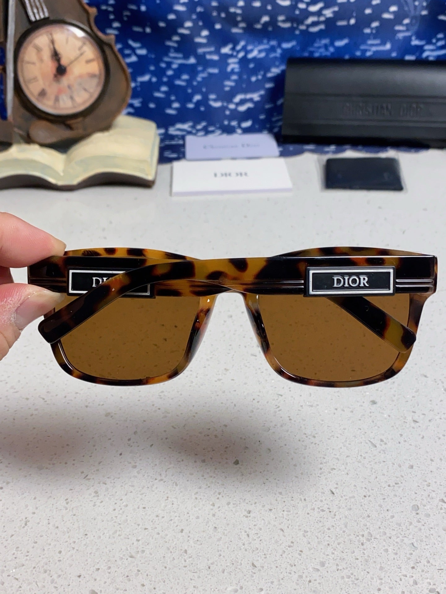 Dior Acetate Square Brown Lens Sunglasses for Men & Women - detail image 5