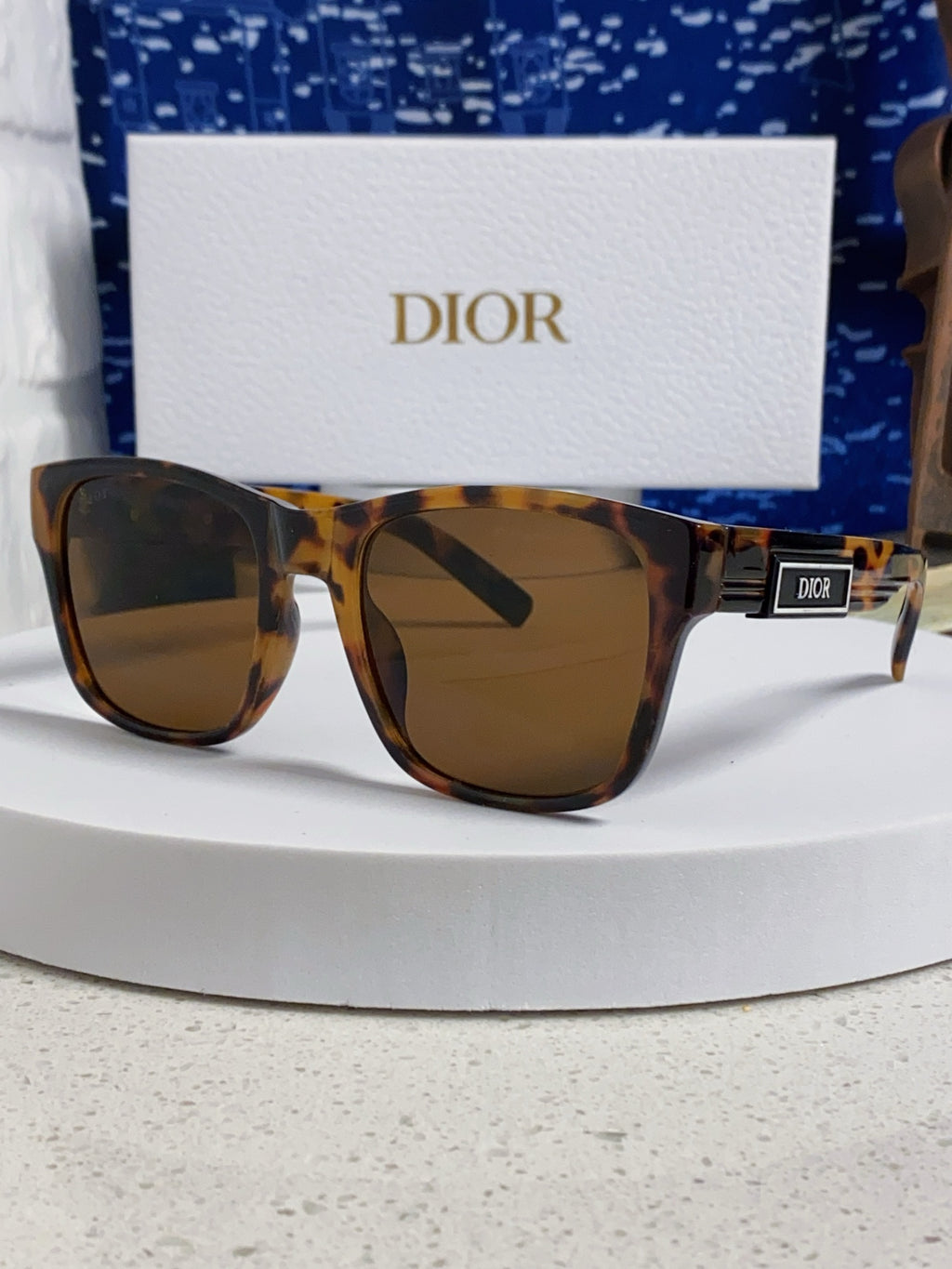 Dior Acetate Square Brown Lens Sunglasses for Men & Women