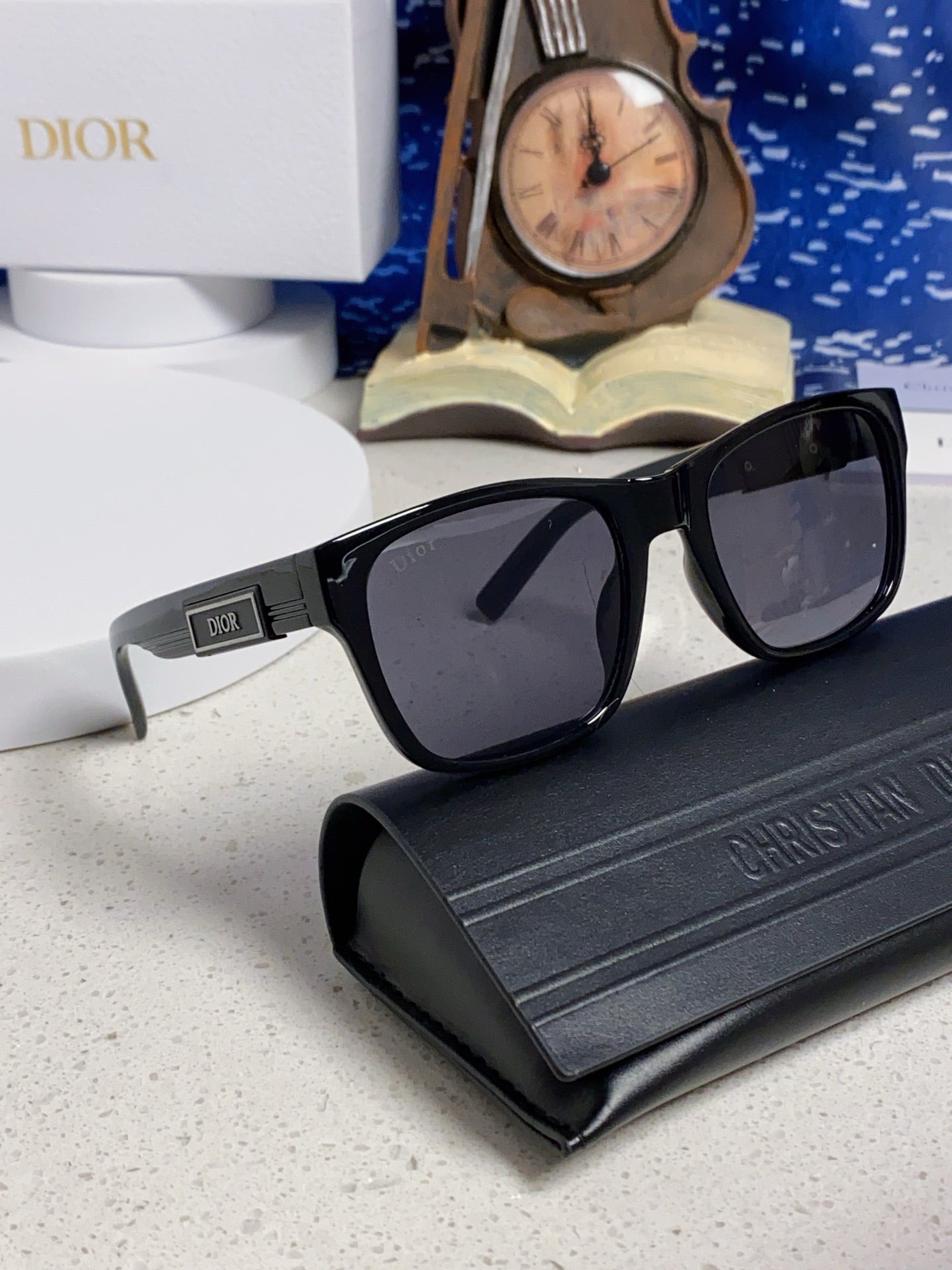 Dior Acetate Square Black Lens Sunglasses for Men & Women - detail image 10