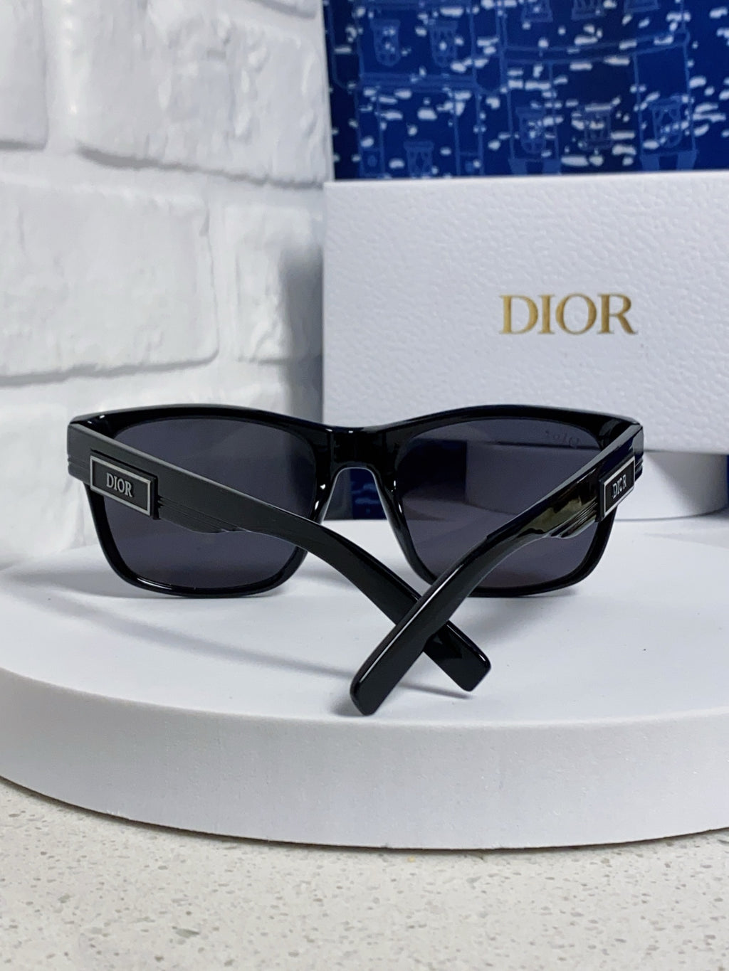 Dior Acetate Square Black Lens Sunglasses for Men & Women - detail image 3