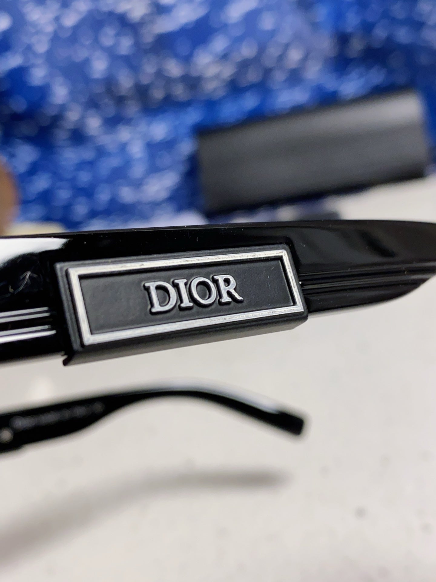 Dior Acetate Square Black Lens Sunglasses for Men & Women - detail image 7