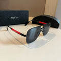 Prada Polarized Fashion Gold Lens Sunglasses for Men - 382585