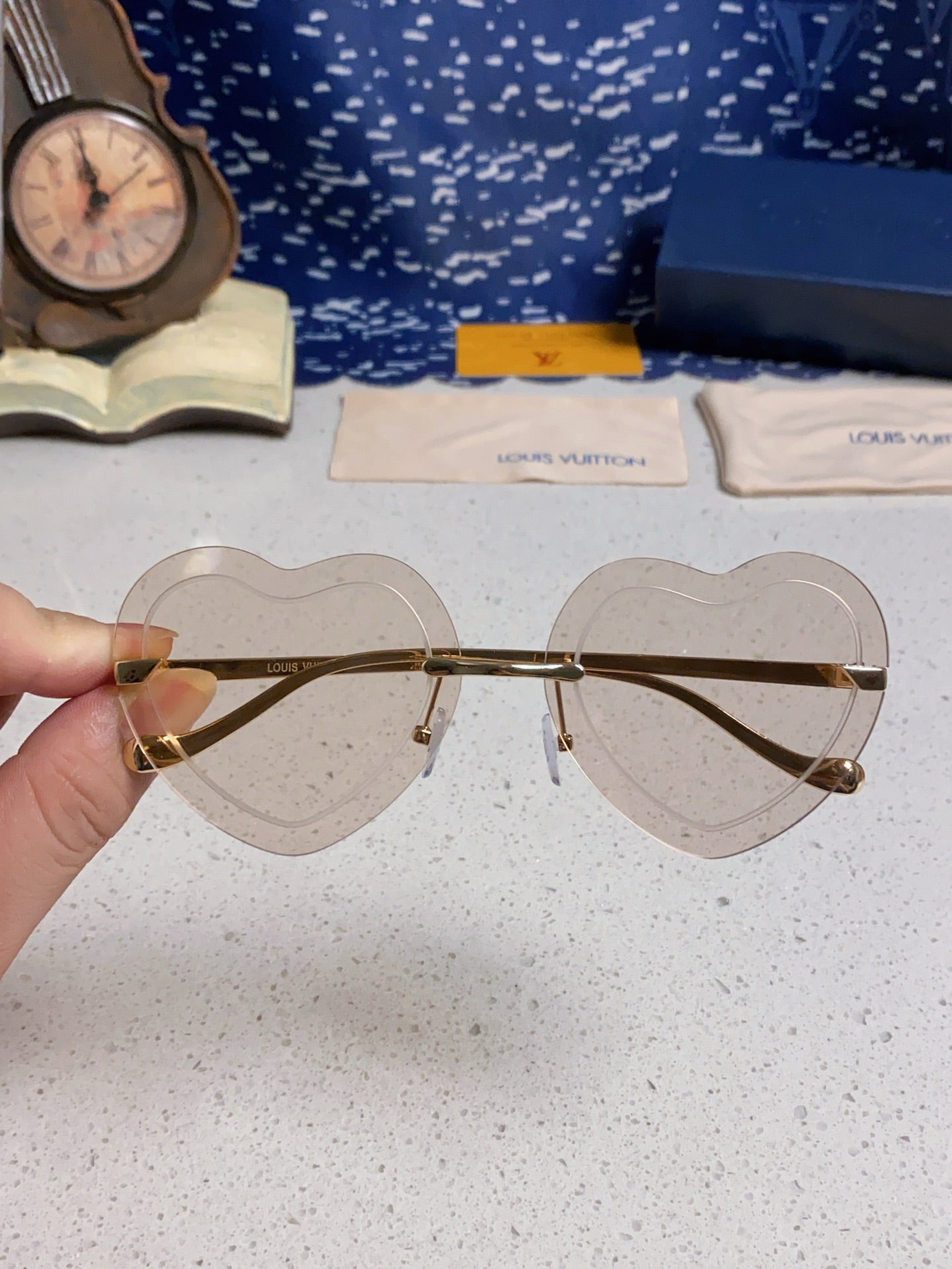 Louis Vuitton Lightweight Rimless Silver Lens Sunglasses for Women - 933758 - detail image 4