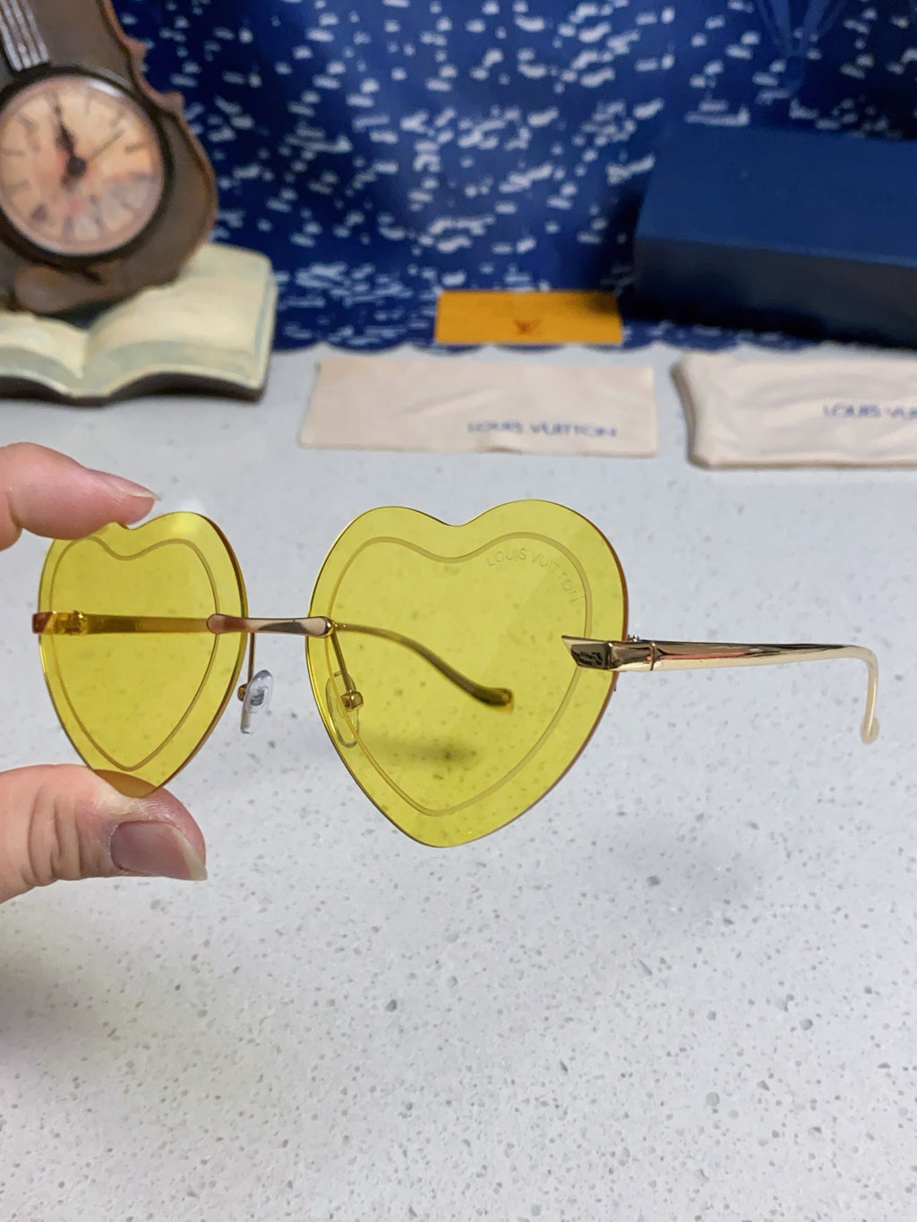 Louis Vuitton Lightweight Rimless Yellow Lens Sunglasses for Women - 933759 - detail image 6