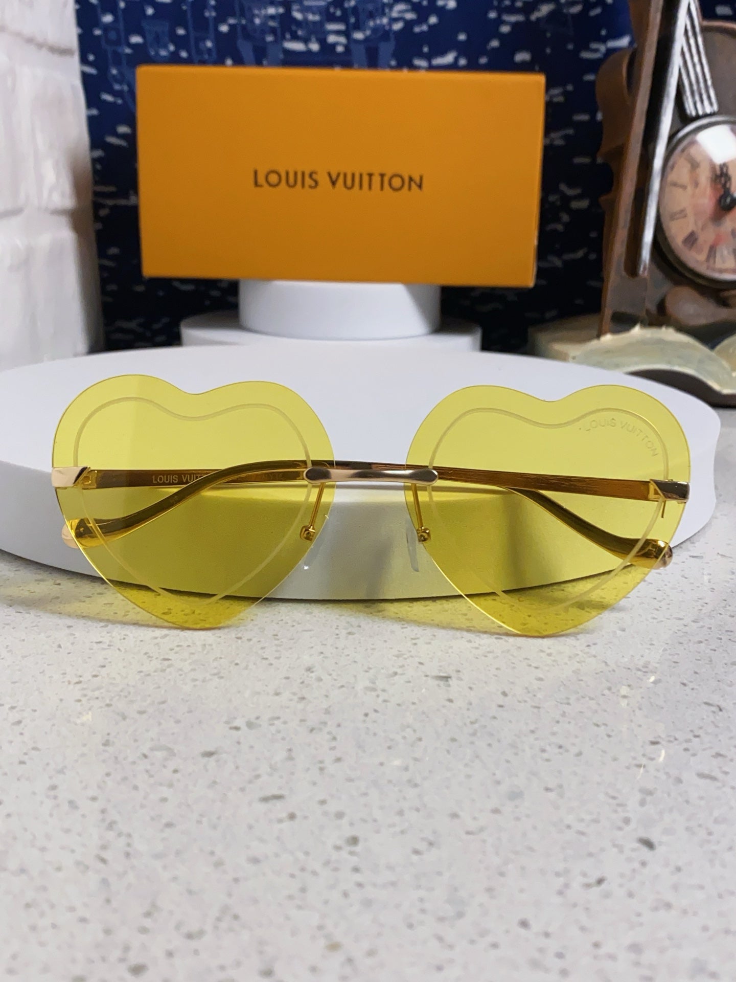 Louis Vuitton Lightweight Rimless Yellow Lens Sunglasses for Women - 933759 - detail image 9