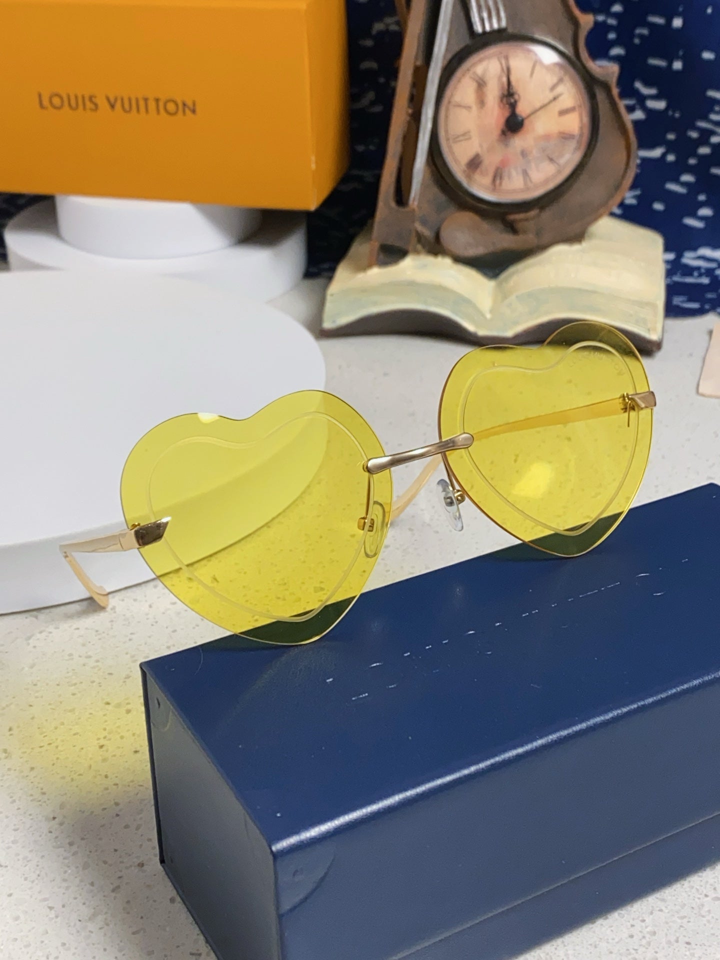Louis Vuitton Lightweight Rimless Yellow Lens Sunglasses for Women - 933759 - detail image 10