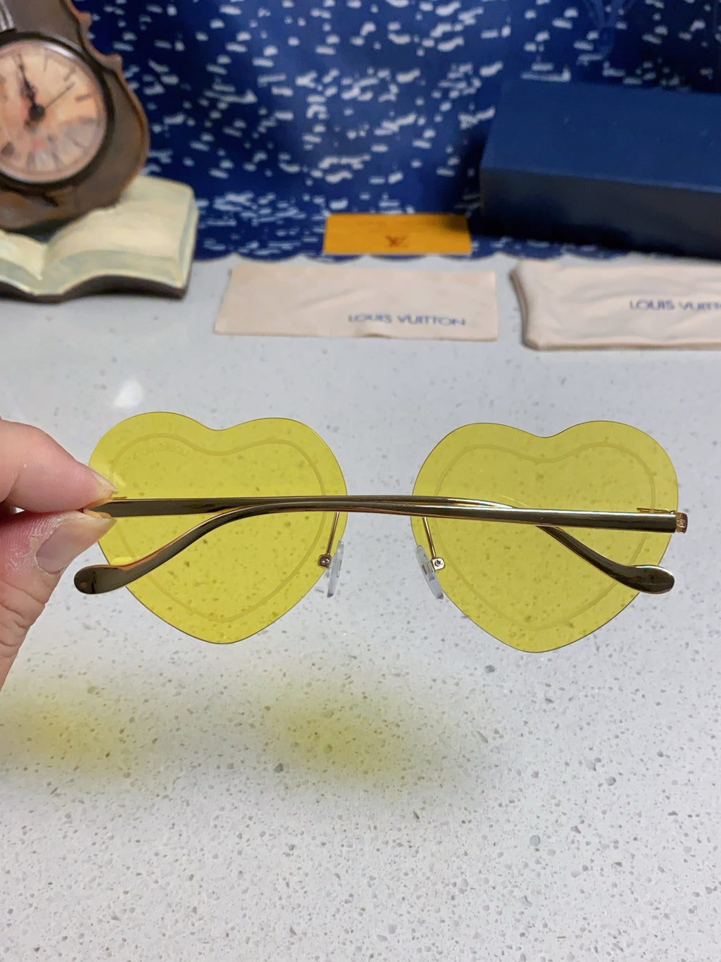 Louis Vuitton Lightweight Rimless Yellow Lens Sunglasses for Women - 933759 - detail image 5