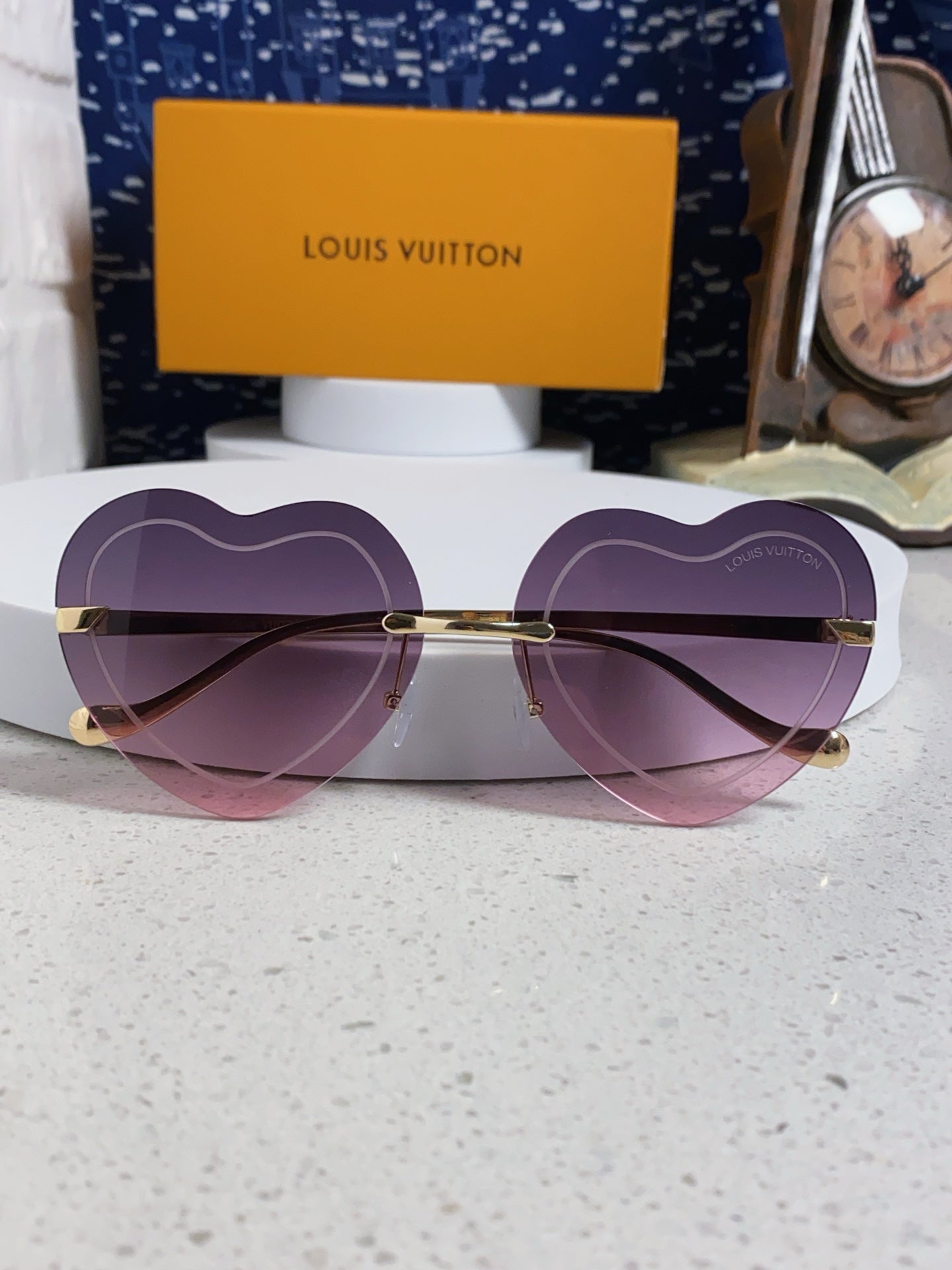 Louis Vuitton Lightweight Rimless Silver Lens Sunglasses for Women - 933760 - detail image 9