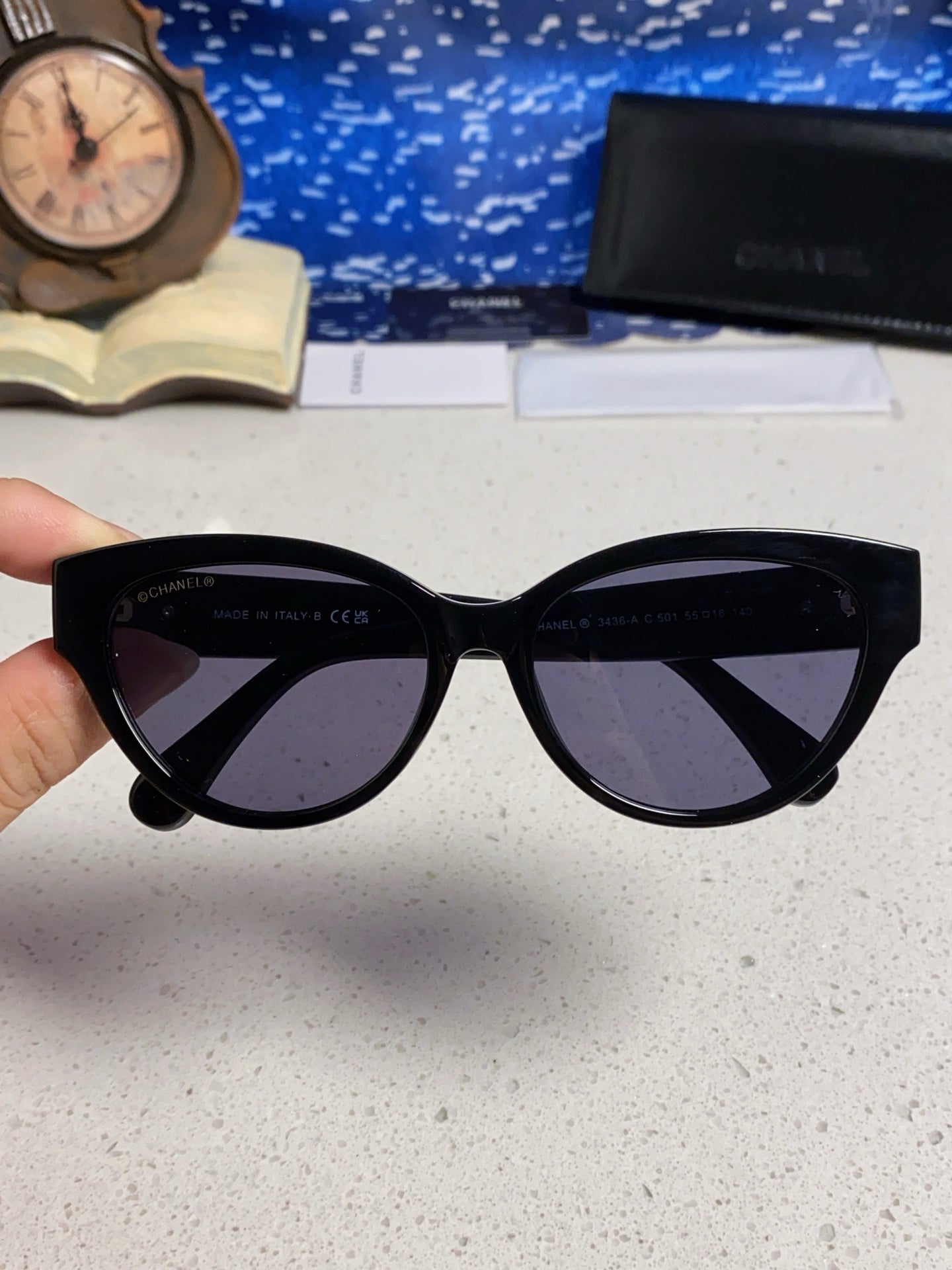 Chanel Cat-Eye Gold Lens Sunglasses for Men & Women - 371684 - detail image 4
