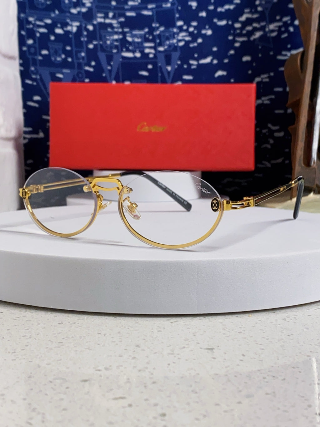 Cartier Lightweight Rimless Silver Lens Sunglasses for Men & Women - 382793
