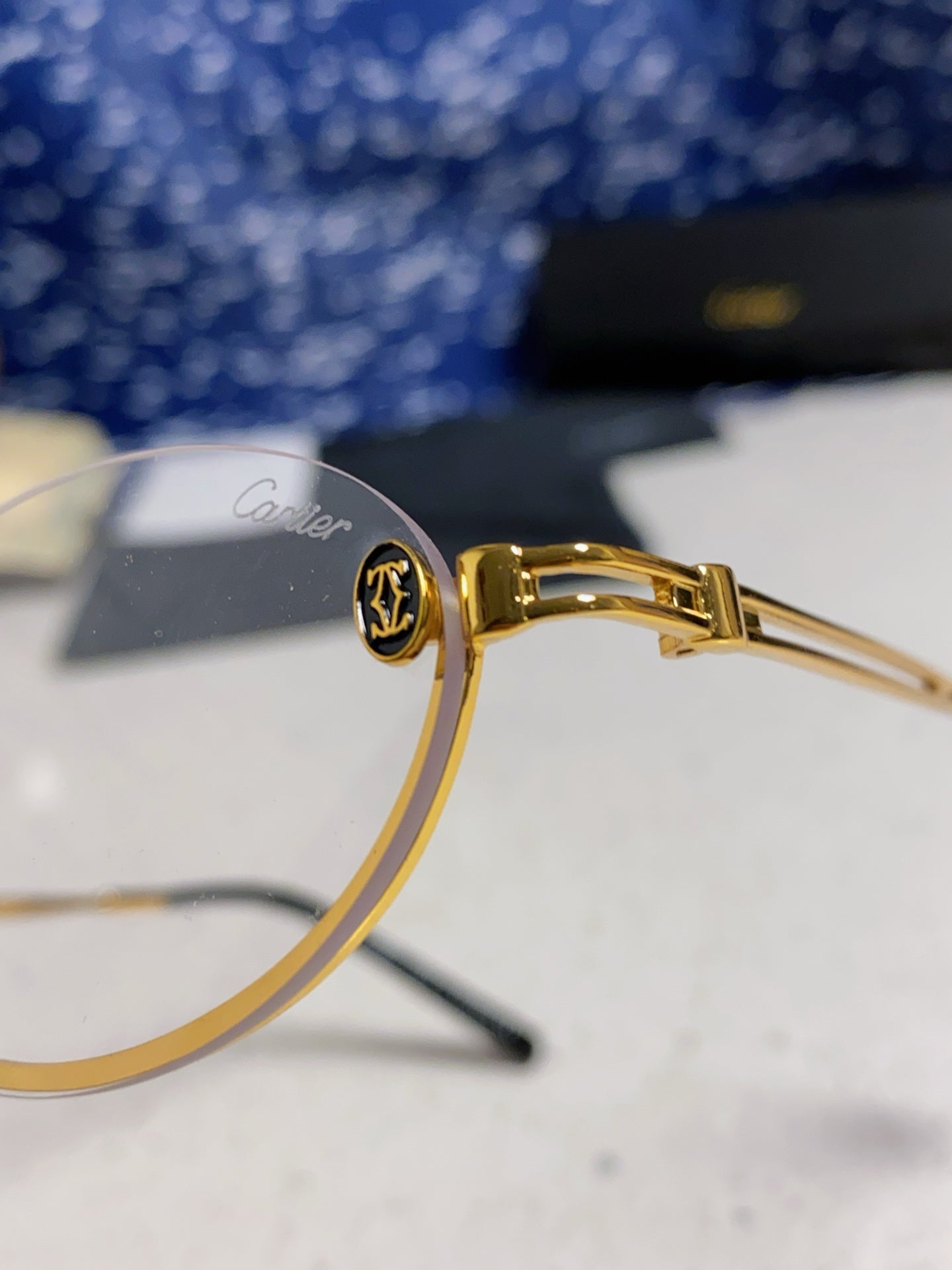 Cartier Lightweight Rimless Silver Lens Sunglasses for Men & Women - 382793 - detail image 7