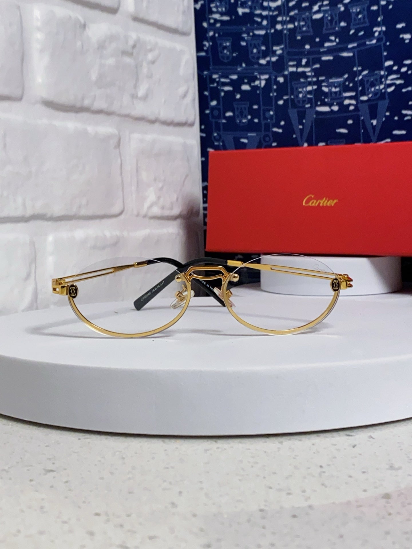 Cartier Lightweight Rimless Silver Lens Sunglasses for Men & Women - 382793 - detail image 2
